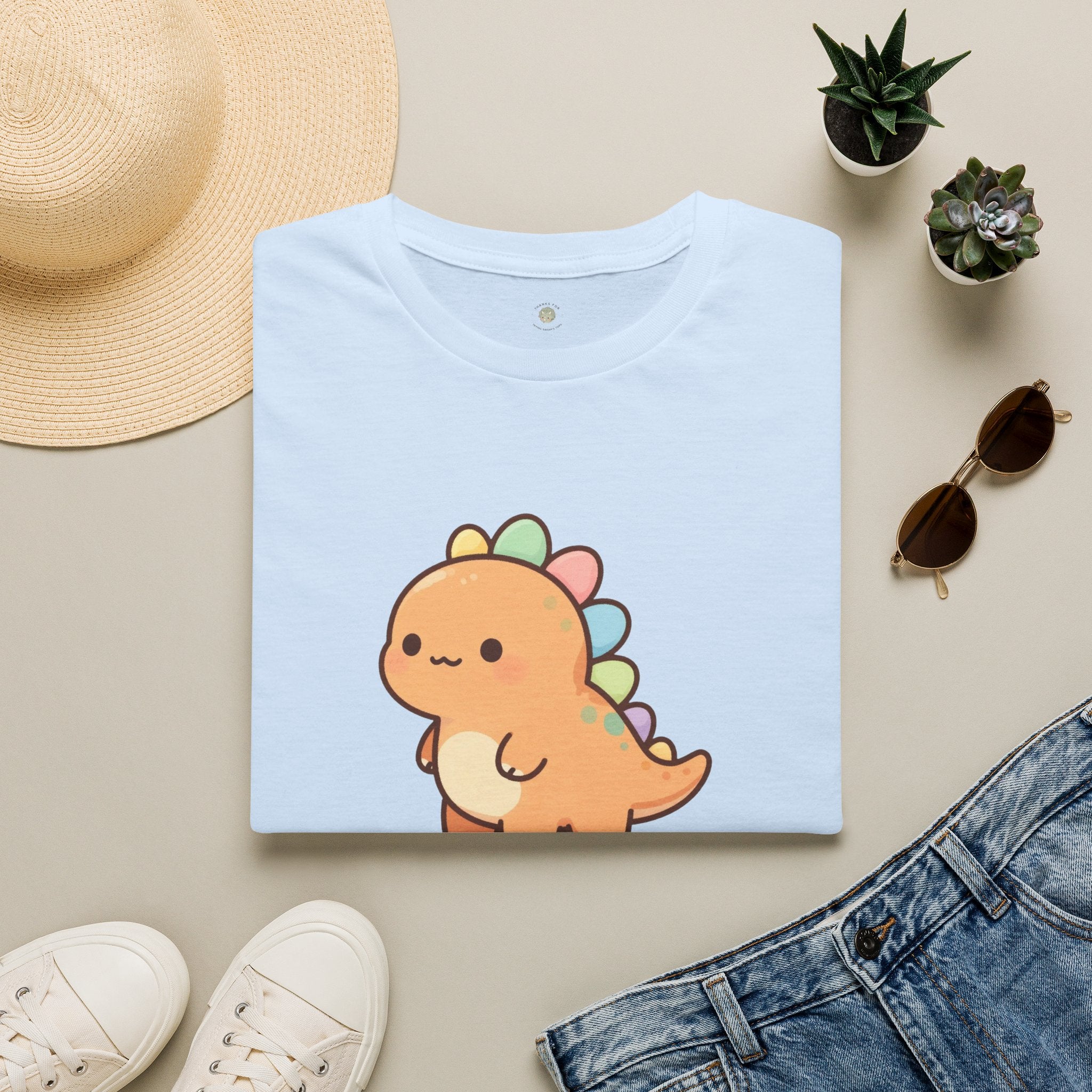 Personalized Dinosaur T-Shirt — Custom Name Stegosaurus Tee