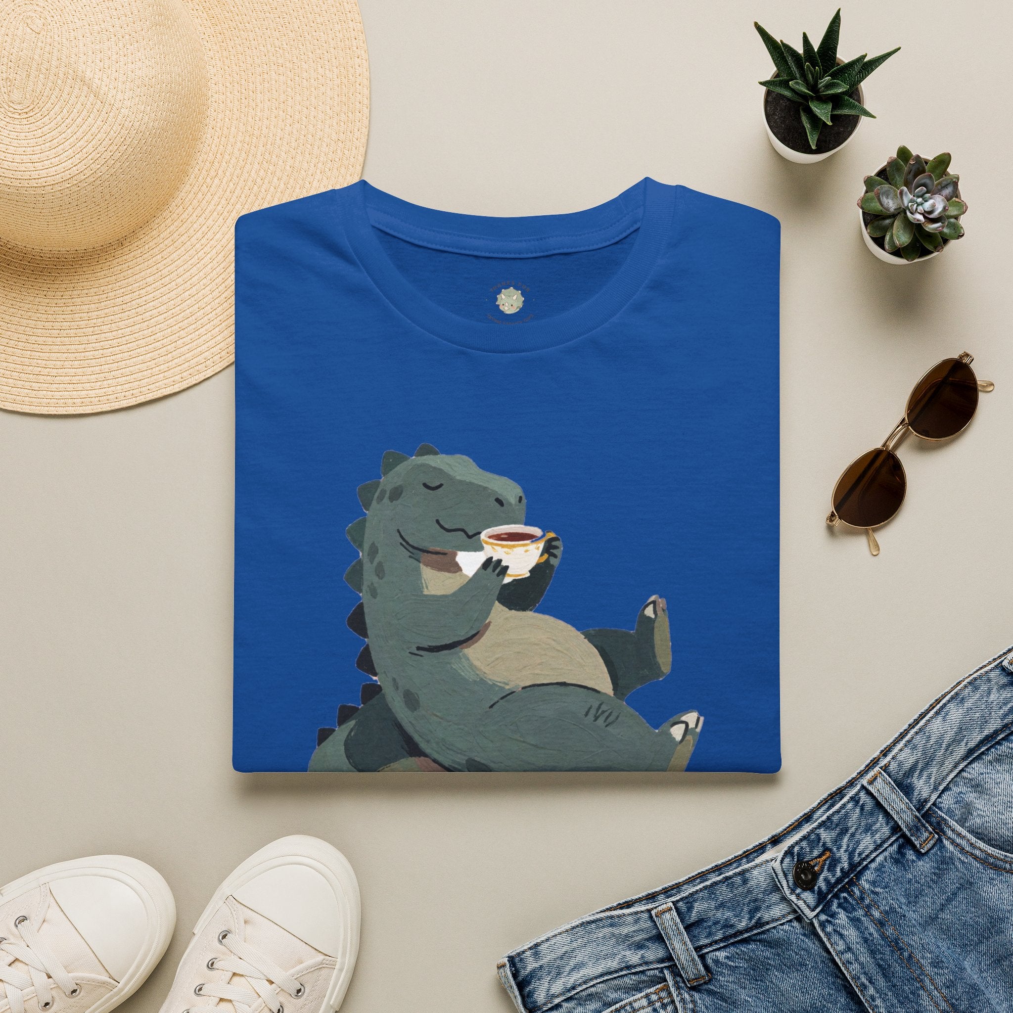 Sip Happens T-Shirt — Funny Dinosaur Coffee Tea Graphic Tee