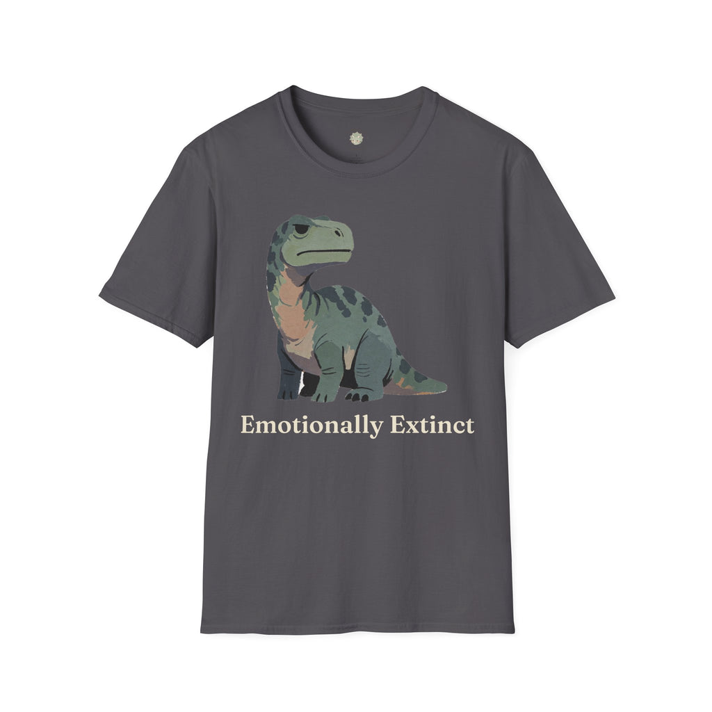Emotionally Extinct T-Shirt — Funny Deadpan Dinosaur Graphic Tee