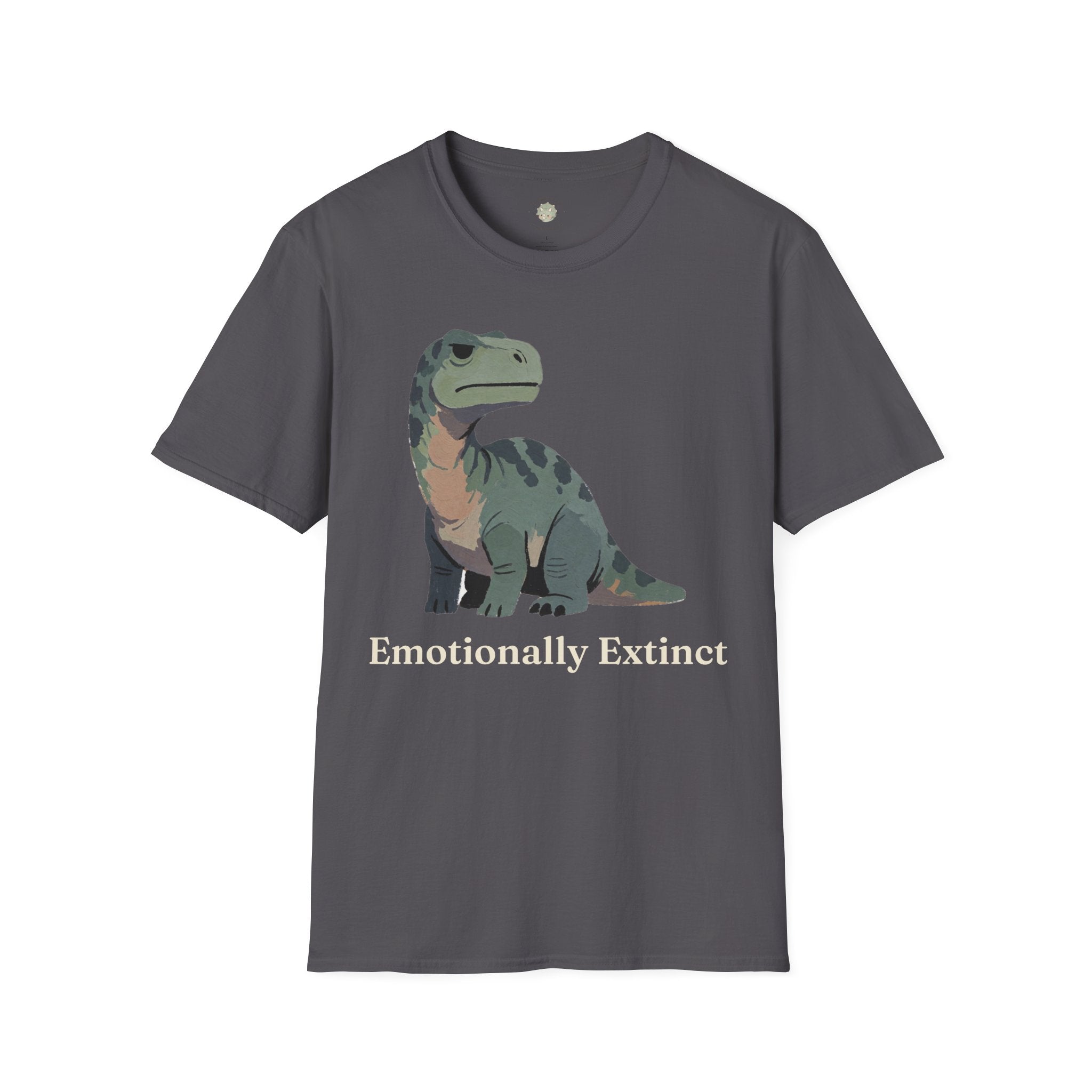 Emotionally Extinct T-Shirt — Funny Deadpan Dinosaur Graphic Tee
