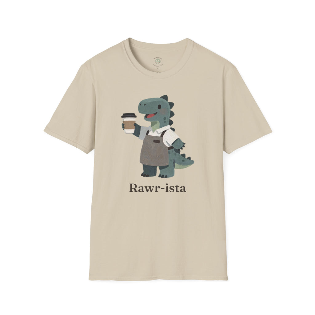 Rawr-ista T-Shirt — Funny Coffee Dinosaur Barista Graphic Tee