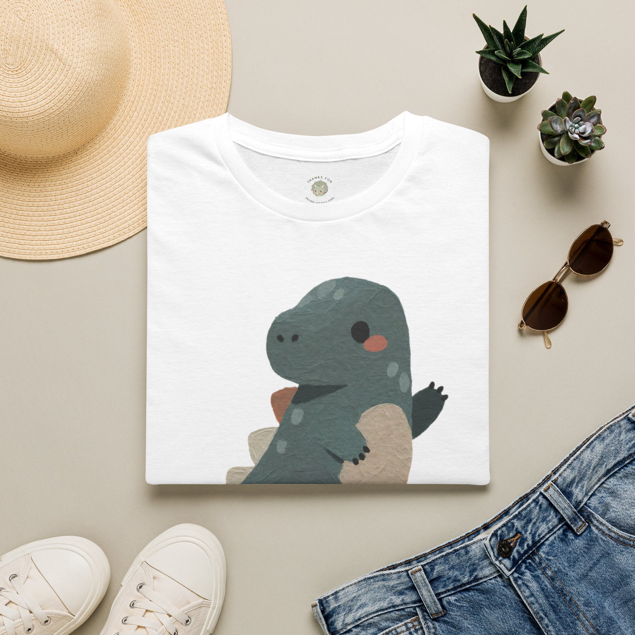 Rawrkward T-Shirt — Funny Awkward Shy Dinosaur Graphic Tee