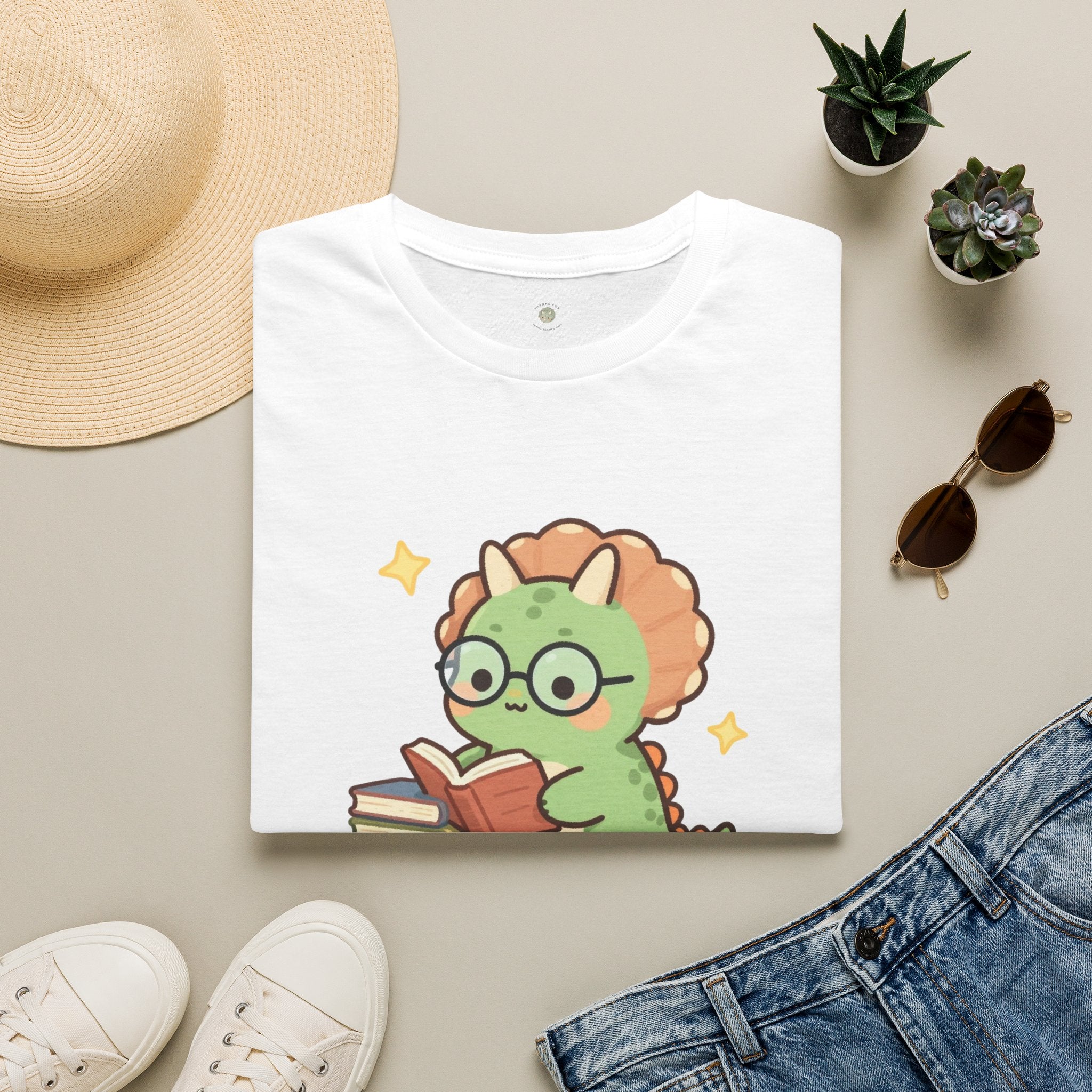 Book-a-saurus T-Shirt — Cute Reading Dinosaur Book Lover Graphic Tee