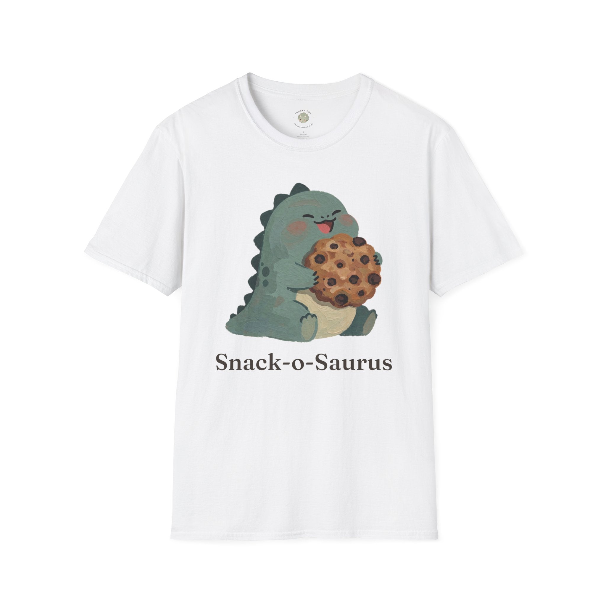 Snack-o-Saurus T-Shirt — Cute Cookie Dinosaur Snack Graphic Tee