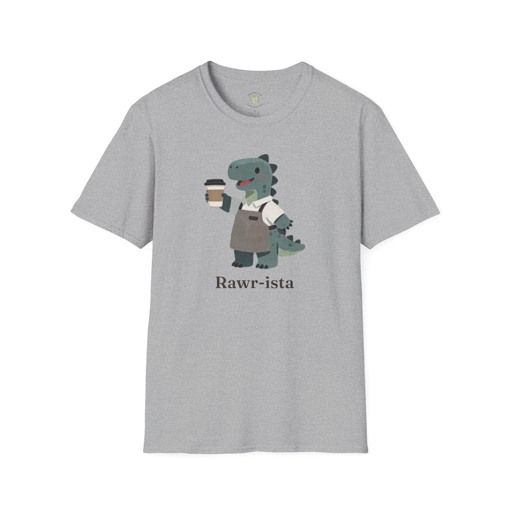 Rawr-ista T-Shirt — Funny Coffee Dinosaur Barista Graphic Tee