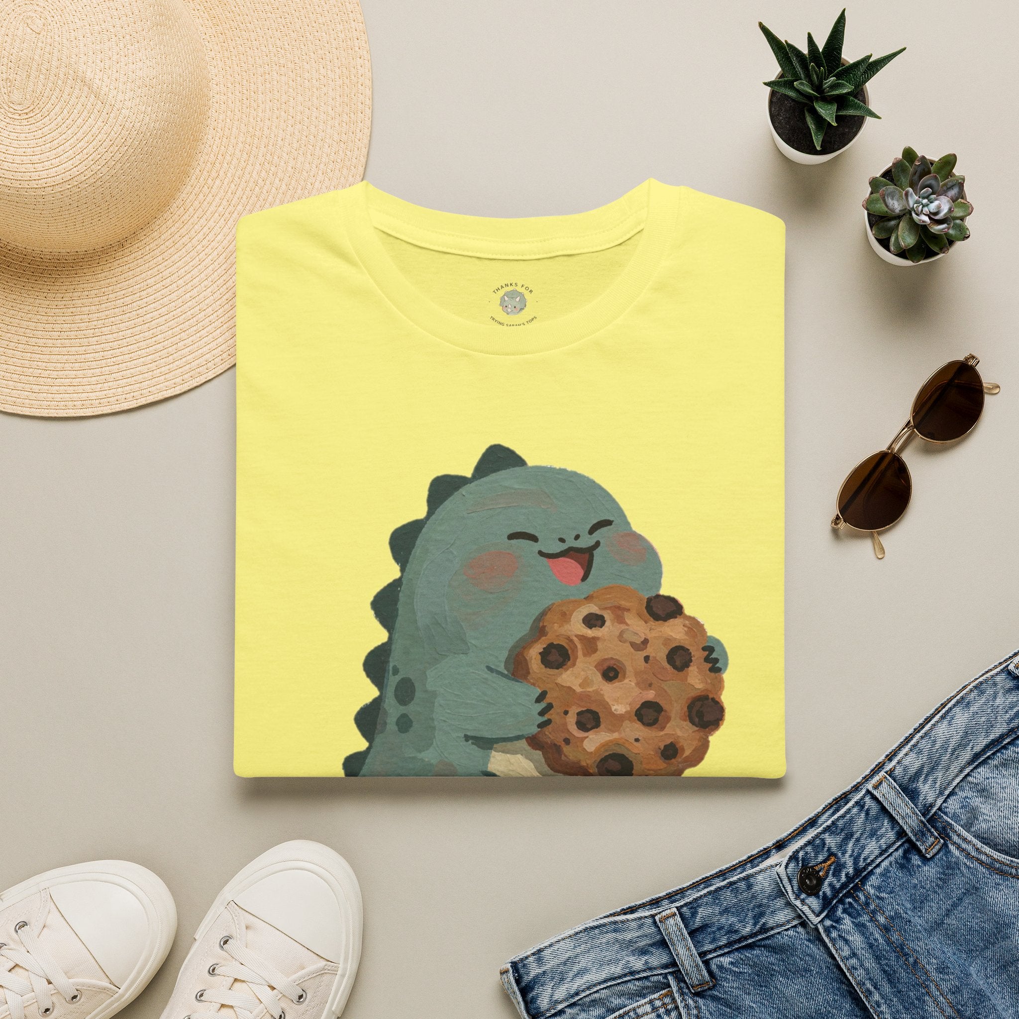 Snack-o-Saurus T-Shirt — Cute Cookie Dinosaur Snack Graphic Tee