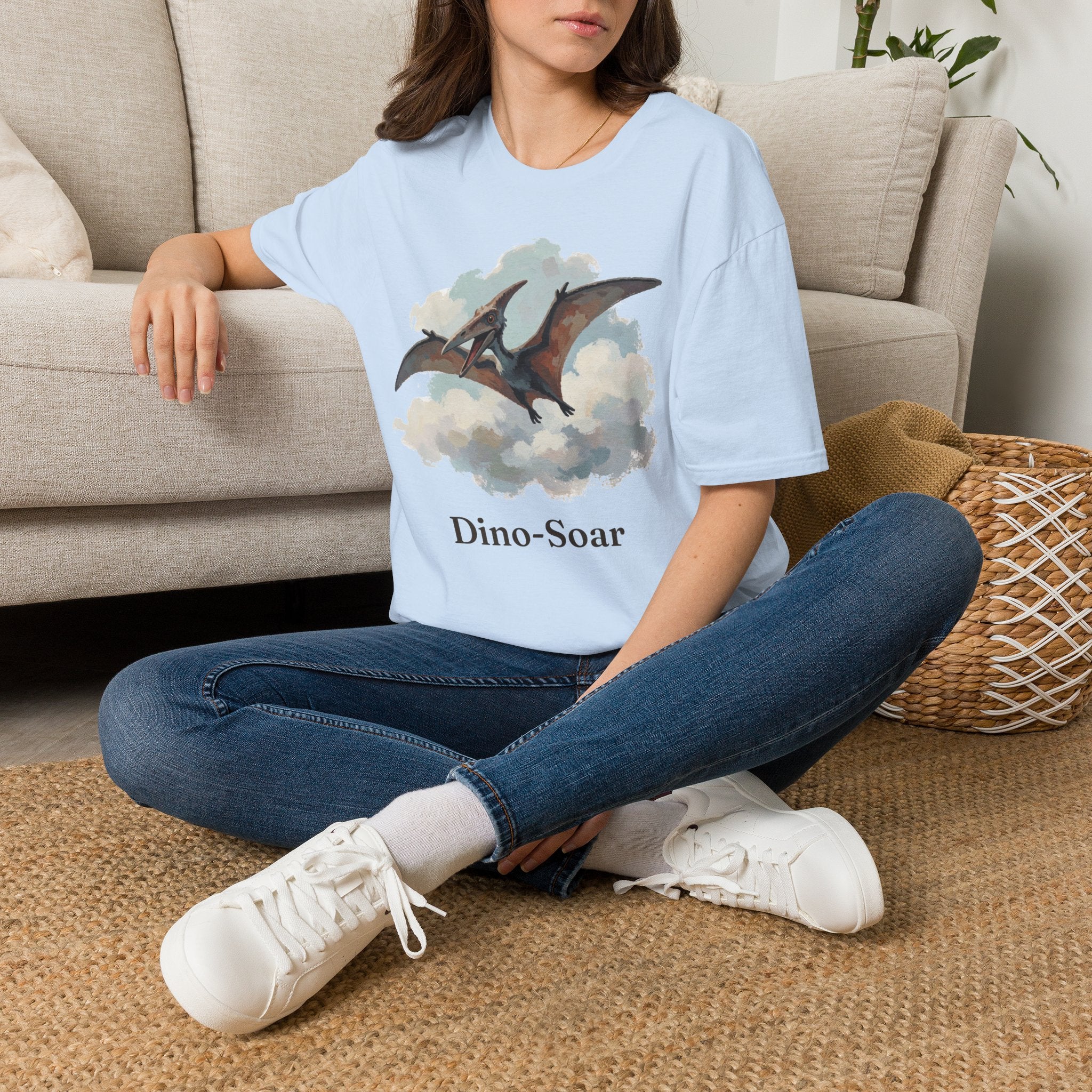 Dino-Soar T-Shirt — Cute Flying Pterodactyl Pun Graphic Tee