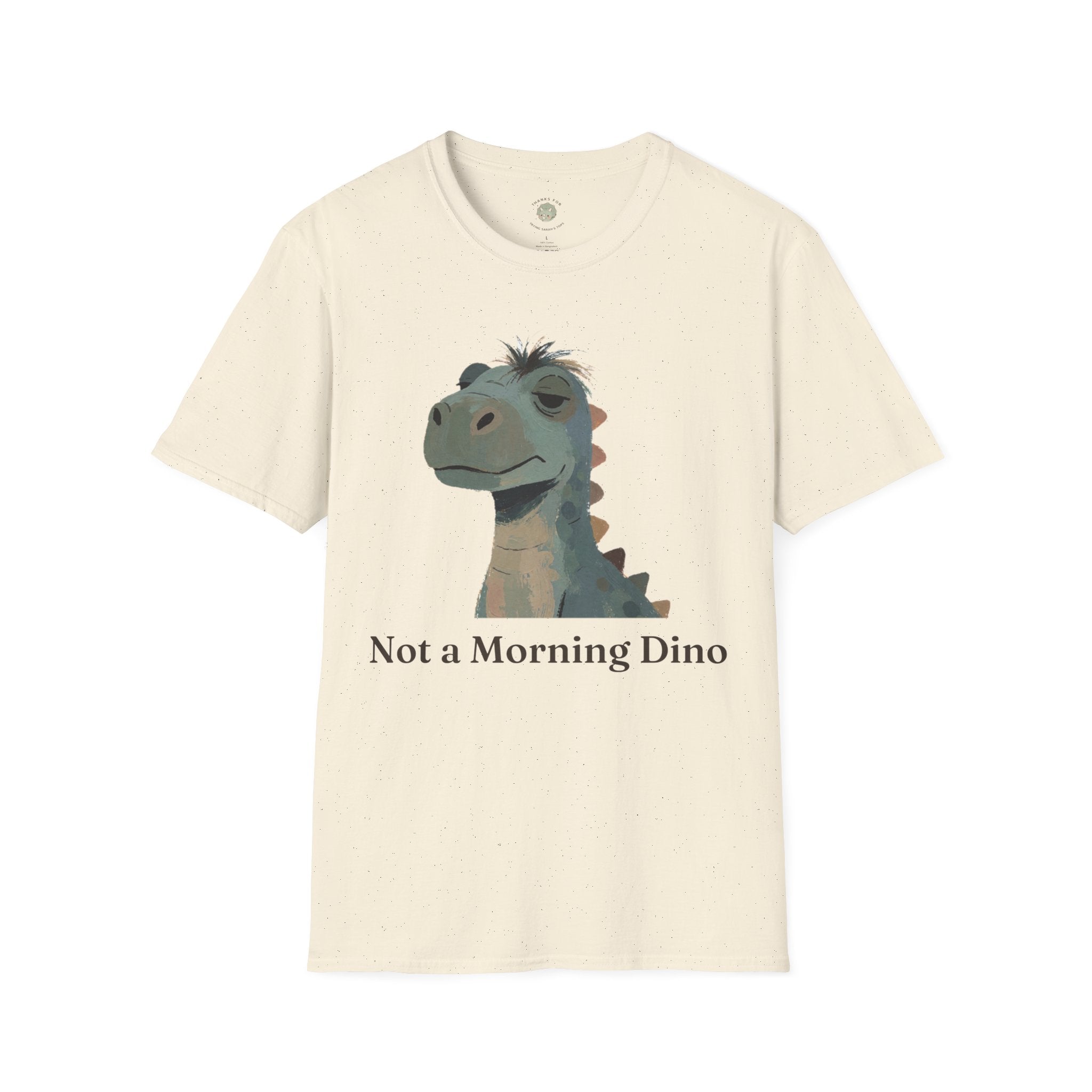 Not a Morning Dino T-Shirt — Funny Sleepy Dinosaur Graphic Tee