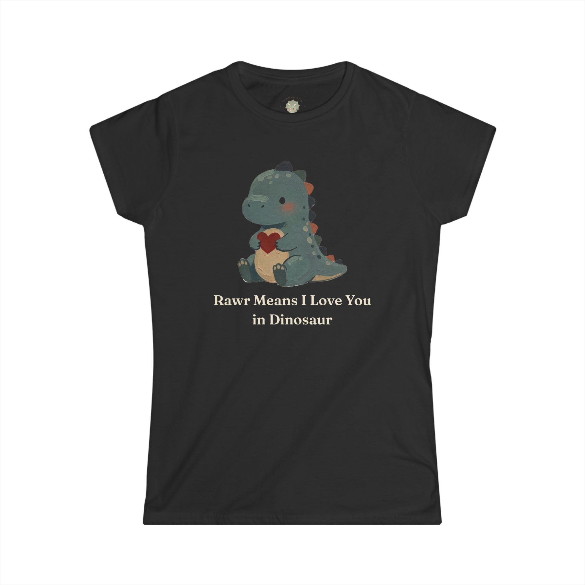 Women's Rawr Means I Love You T-Shirt — Cute Dinosaur Love Graphic Tee