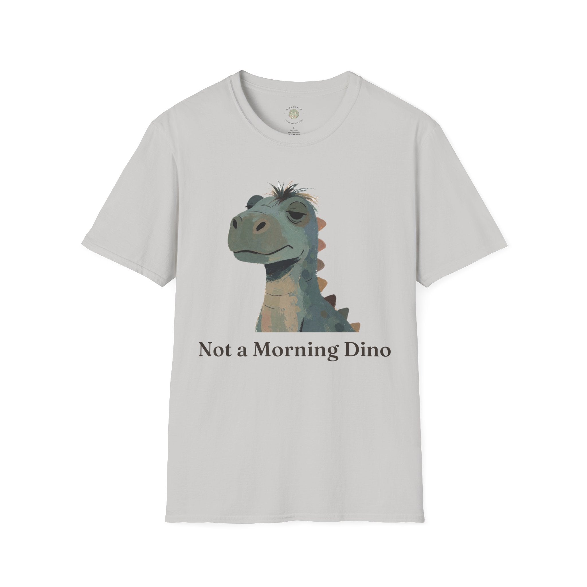 Not a Morning Dino T-Shirt — Funny Sleepy Dinosaur Graphic Tee