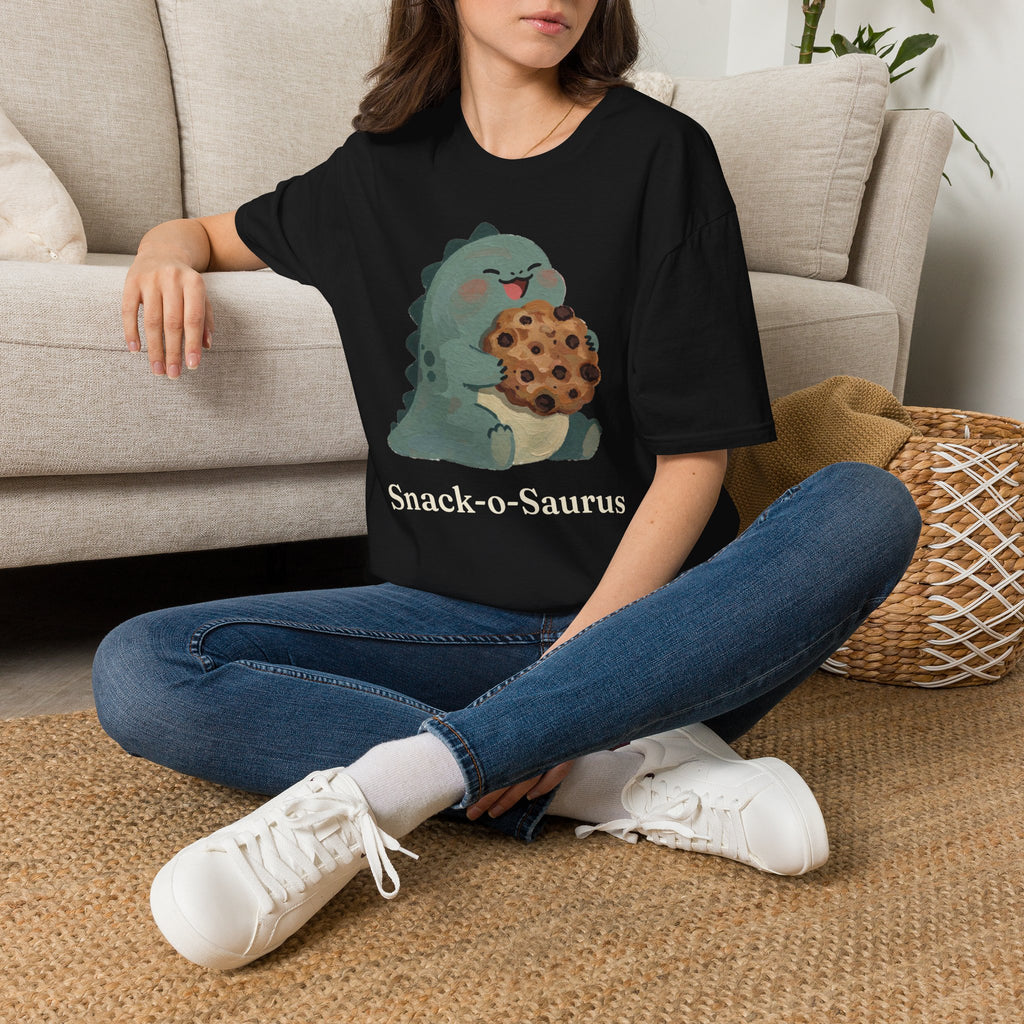 Snack-o-Saurus T-Shirt — Cute Cookie Dinosaur Snack Graphic Tee