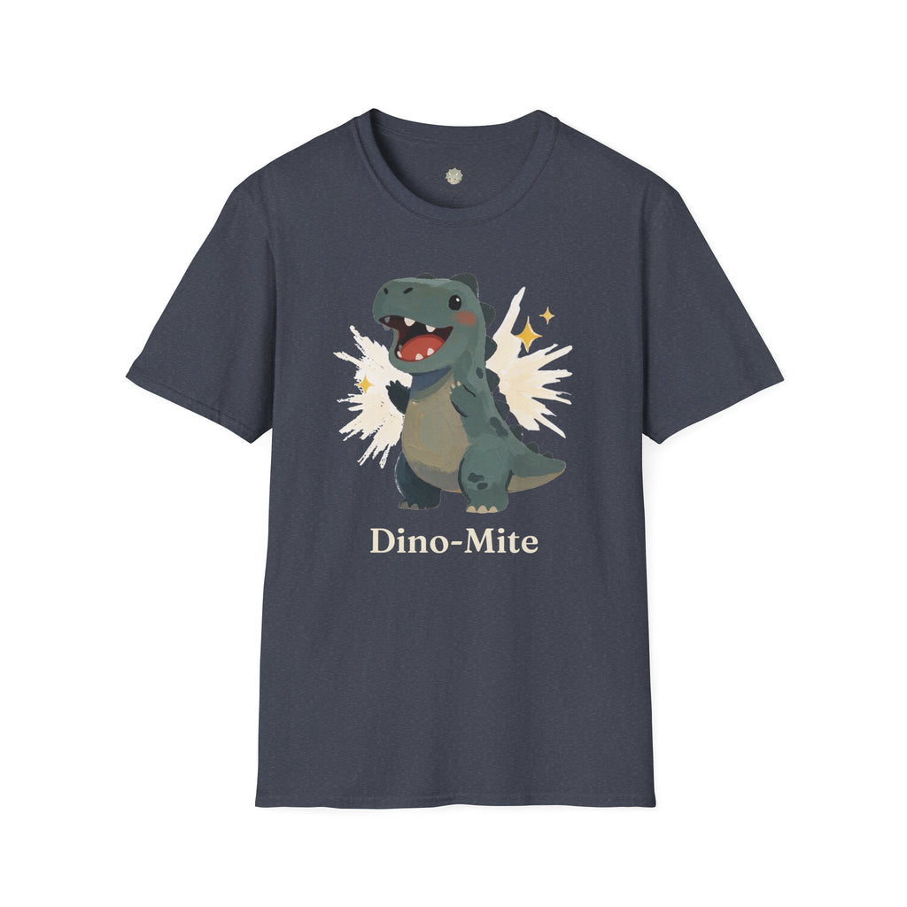 Dino-Mite T-Shirt — Cute Cheerful Dinosaur Pun Graphic Tee