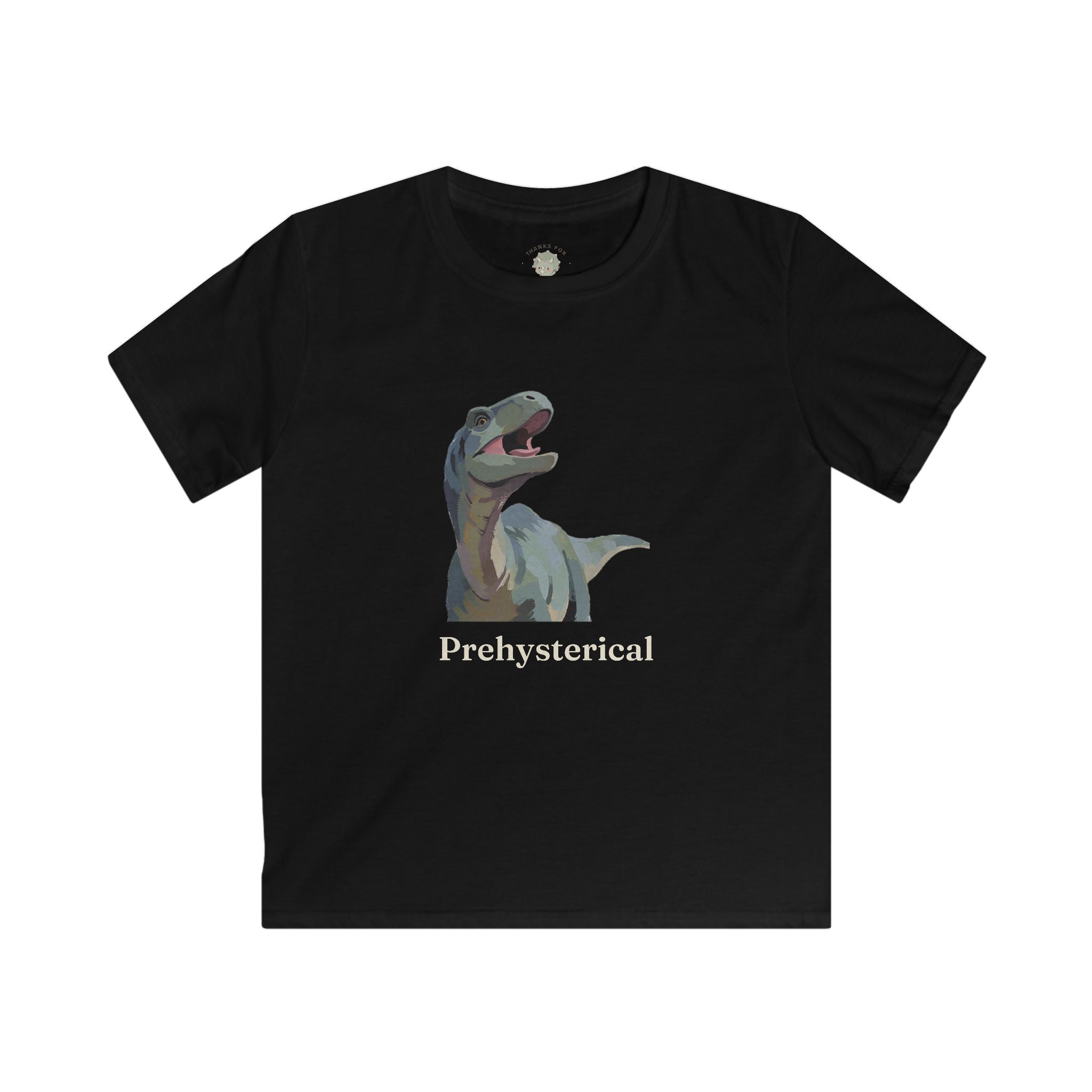 Kids Prehysterical T-Shirt — Funny Laughing Dinosaur Pun Graphic Tee