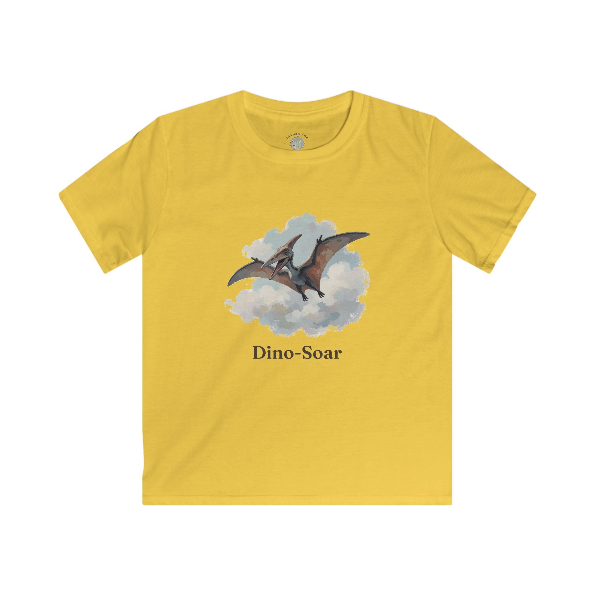 Kids Dino-Soar T-Shirt — Cute Flying Pterodactyl Pun Graphic Tee