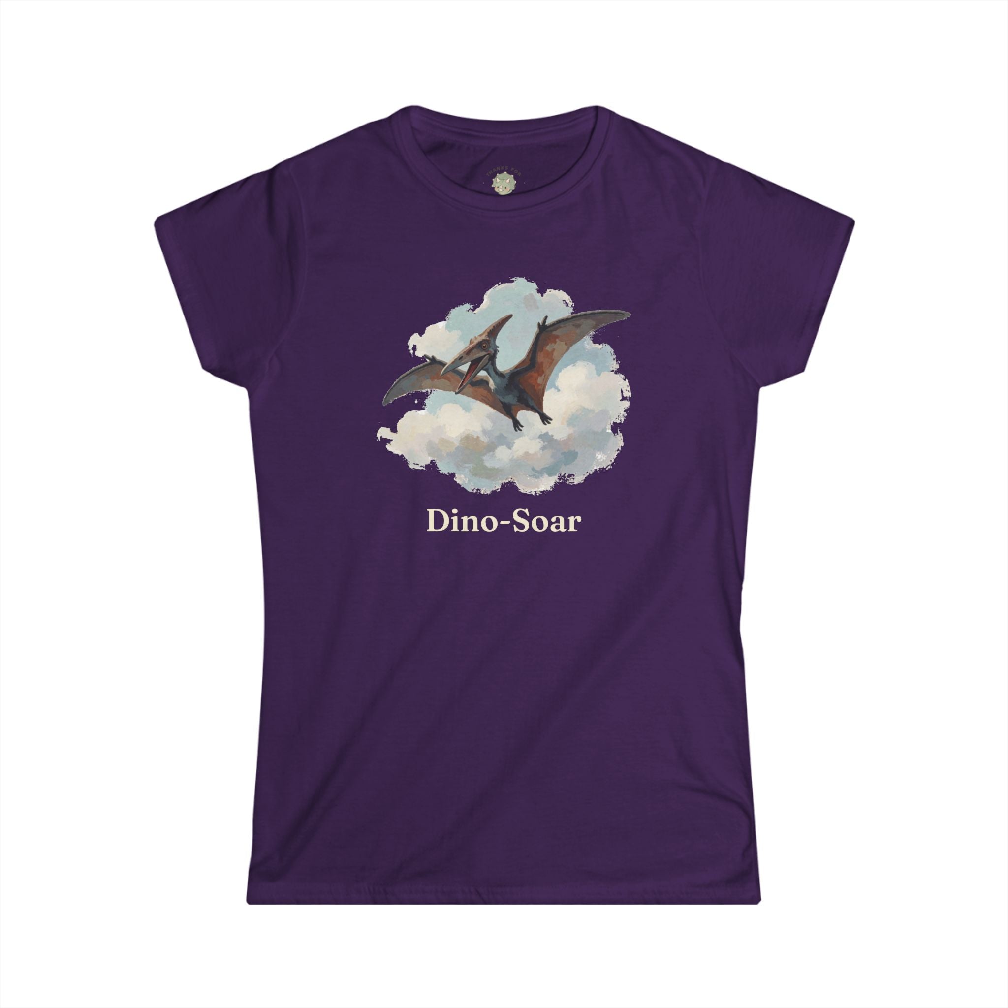 Women's Dino-Soar T-Shirt — Cute Flying Pterodactyl Pun Graphic Tee