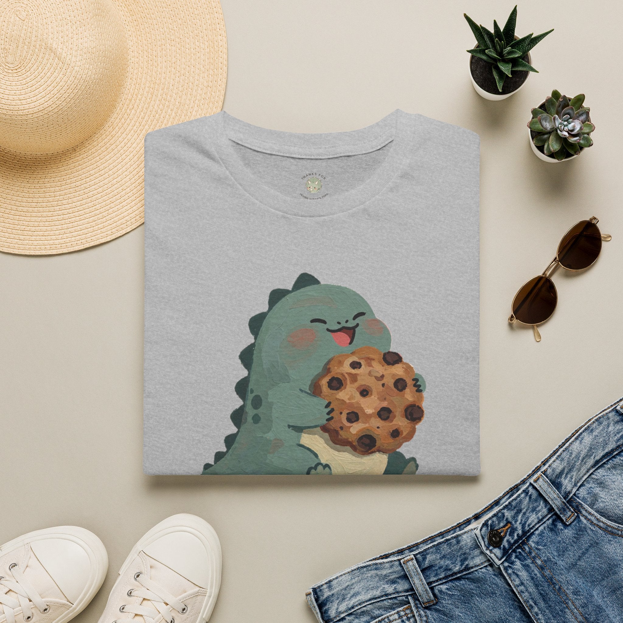 Snack-o-Saurus T-Shirt — Cute Cookie Dinosaur Snack Graphic Tee