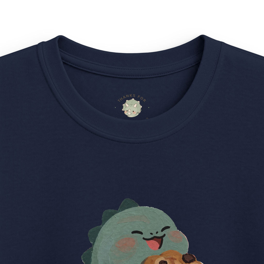 Kids Snack-o-Saurus T-Shirt — Cute Cookie Dinosaur Snack Graphic Tee