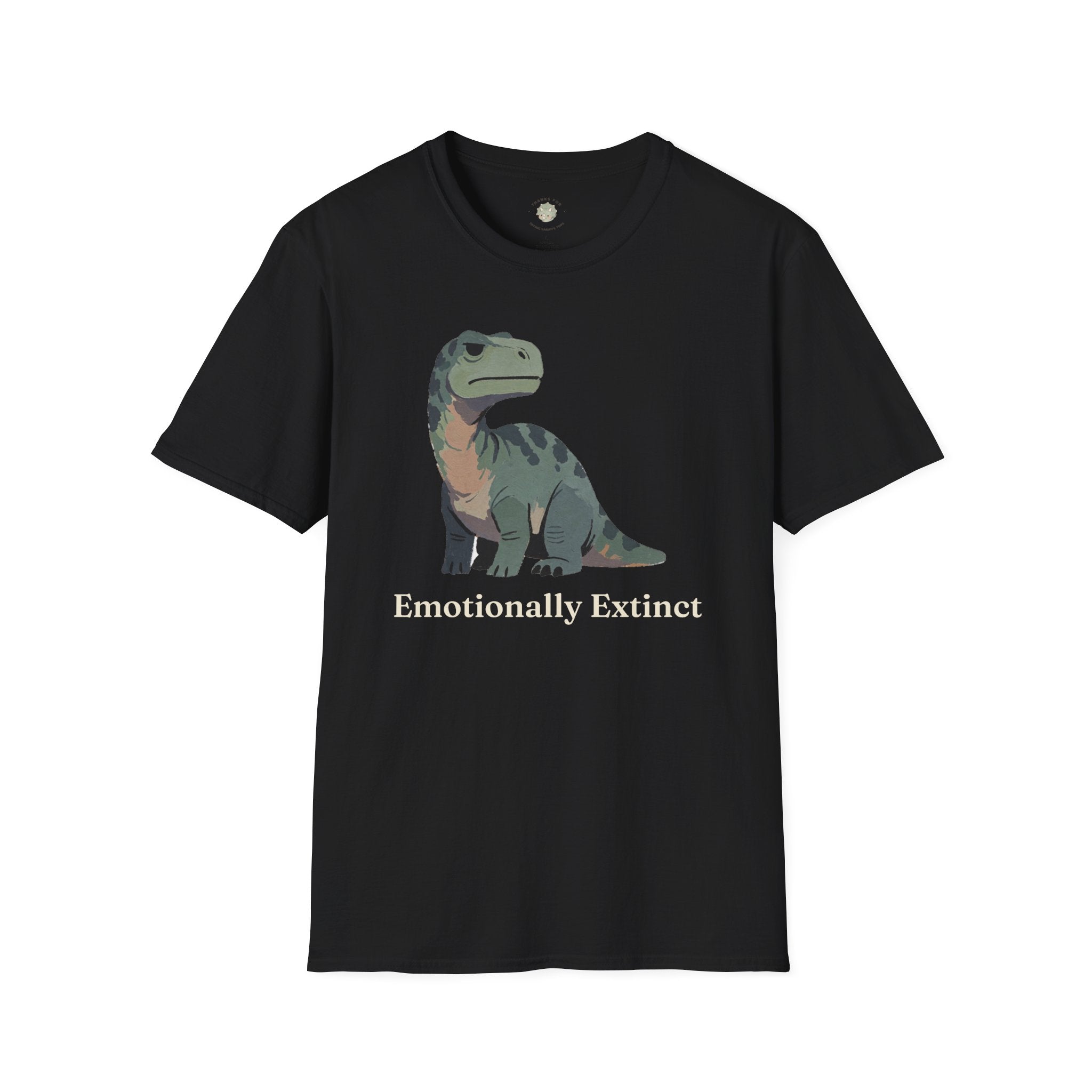 Emotionally Extinct T-Shirt — Funny Deadpan Dinosaur Graphic Tee
