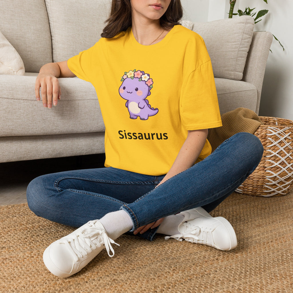 Personalized Big Sister Dinosaur T-Shirt — Custom Name Tee