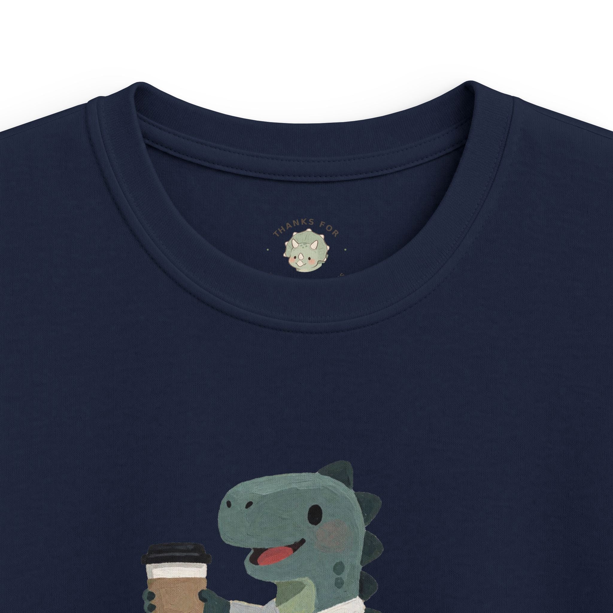 Kids Rawr-ista T-Shirt — Funny Coffee Dinosaur Barista Graphic Tee