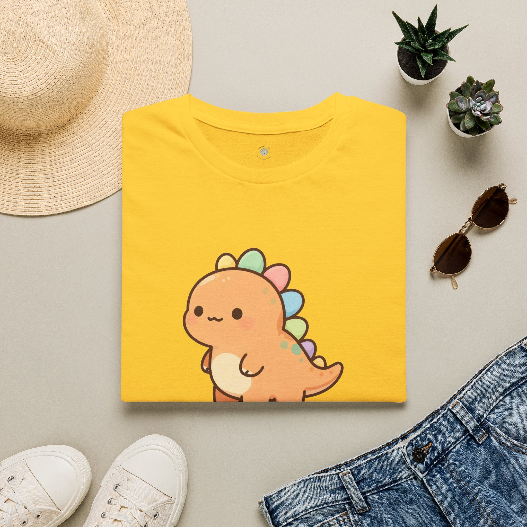 Personalized Dinosaur T-Shirt — Custom Name Stegosaurus Tee