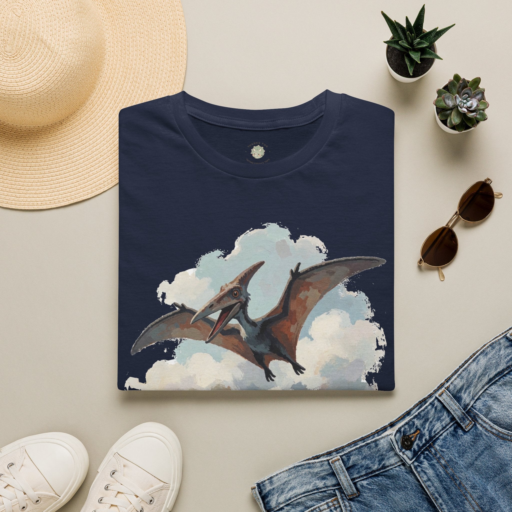Dino-Soar T-Shirt — Cute Flying Pterodactyl Pun Graphic Tee