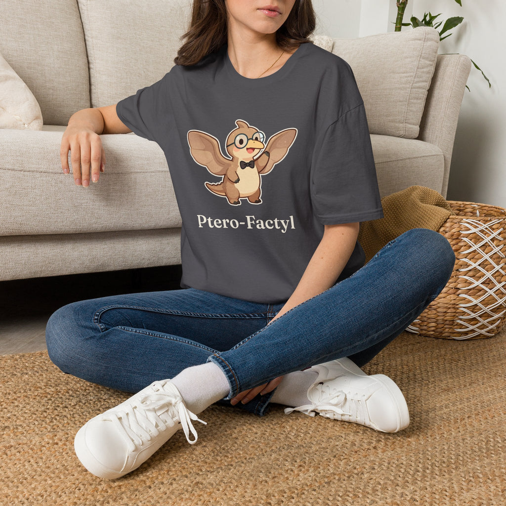 Ptero-Factyl T-Shirt — Funny Fun Facts Pterodactyl Dinosaur Graphic Tee