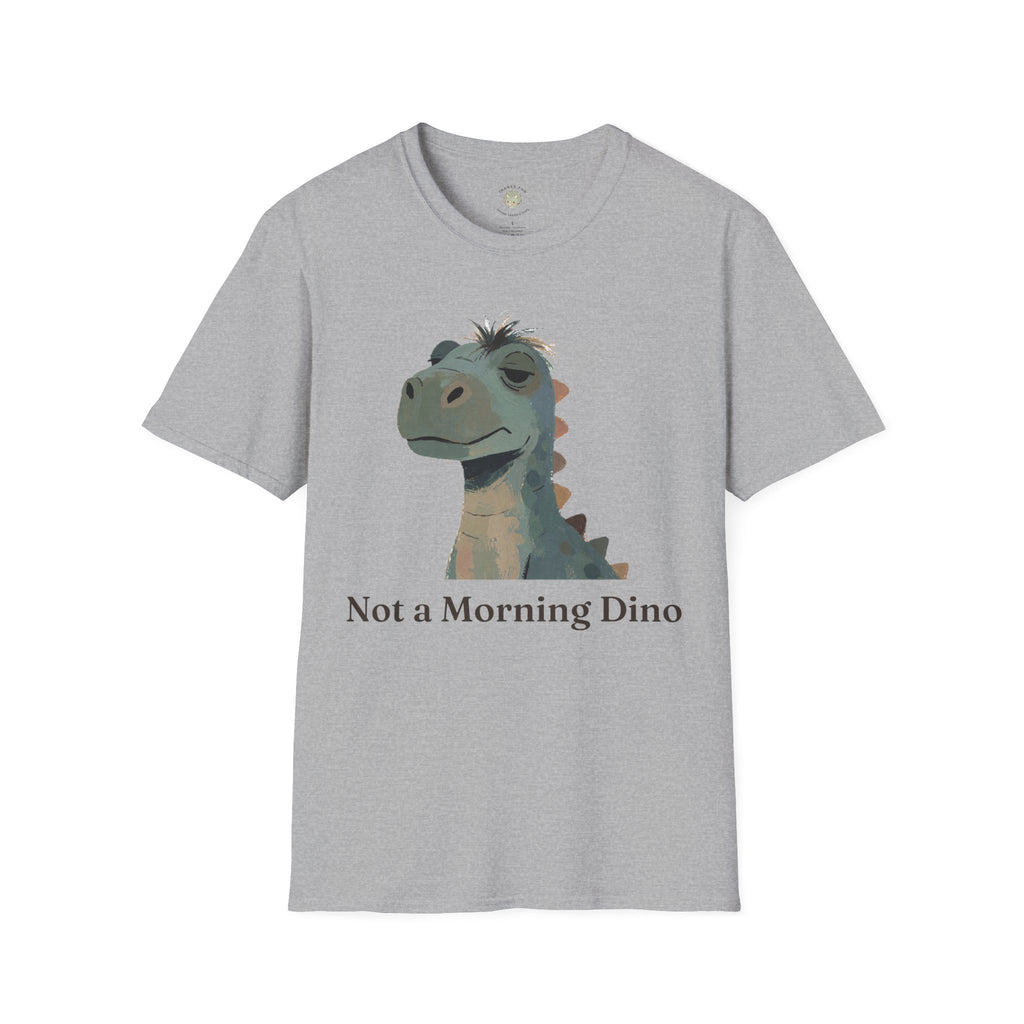 Not a Morning Dino T-Shirt — Funny Sleepy Dinosaur Graphic Tee