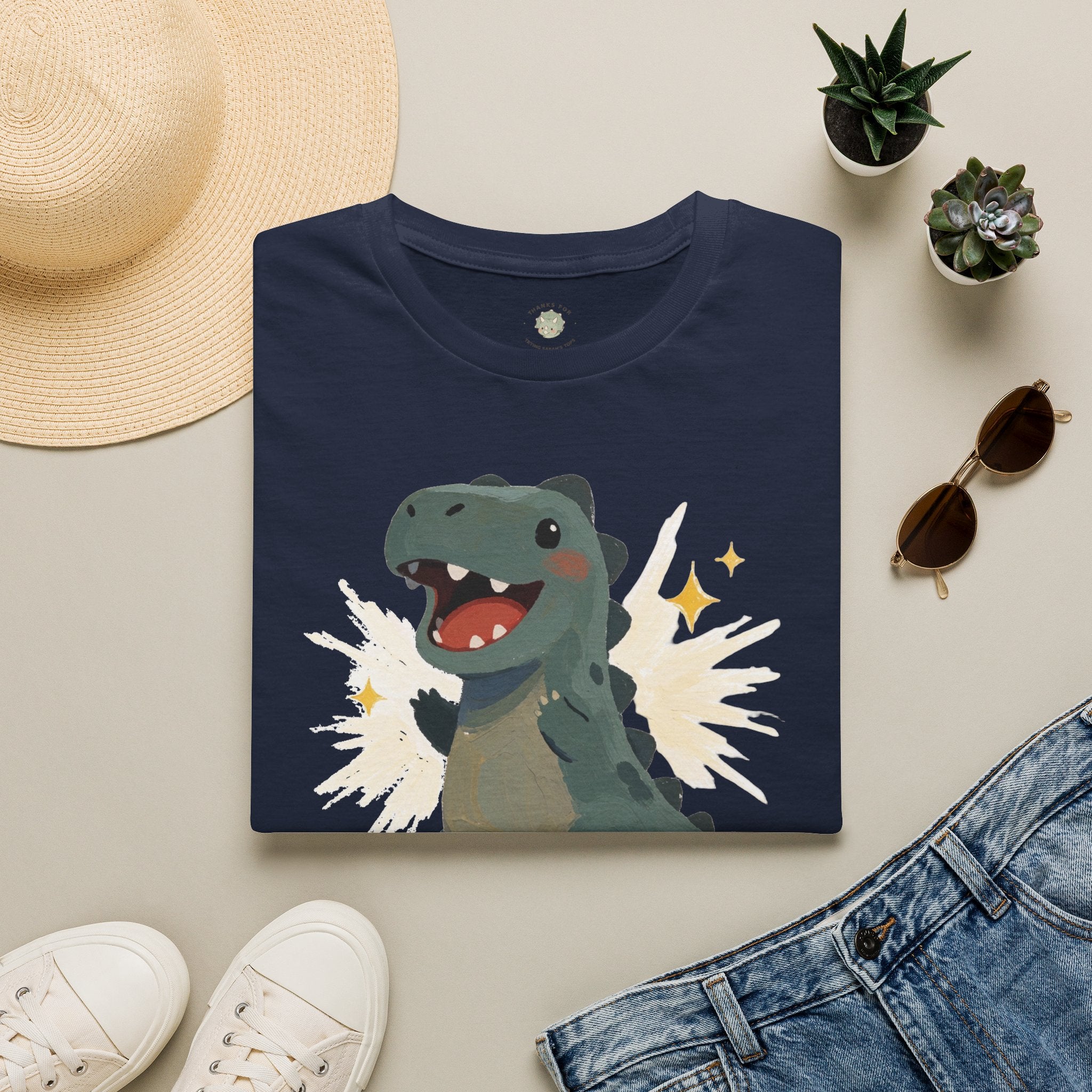 Dino-Mite T-Shirt — Cute Cheerful Dinosaur Pun Graphic Tee