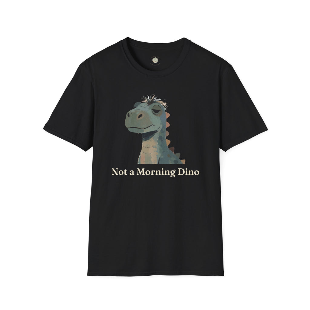 Not a Morning Dino T-Shirt — Funny Sleepy Dinosaur Graphic Tee