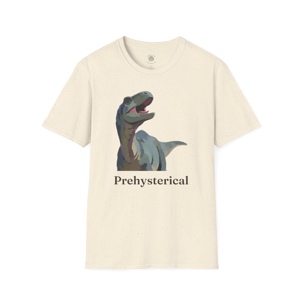Prehysterical T-Shirt — Funny Laughing Dinosaur Pun Graphic Tee