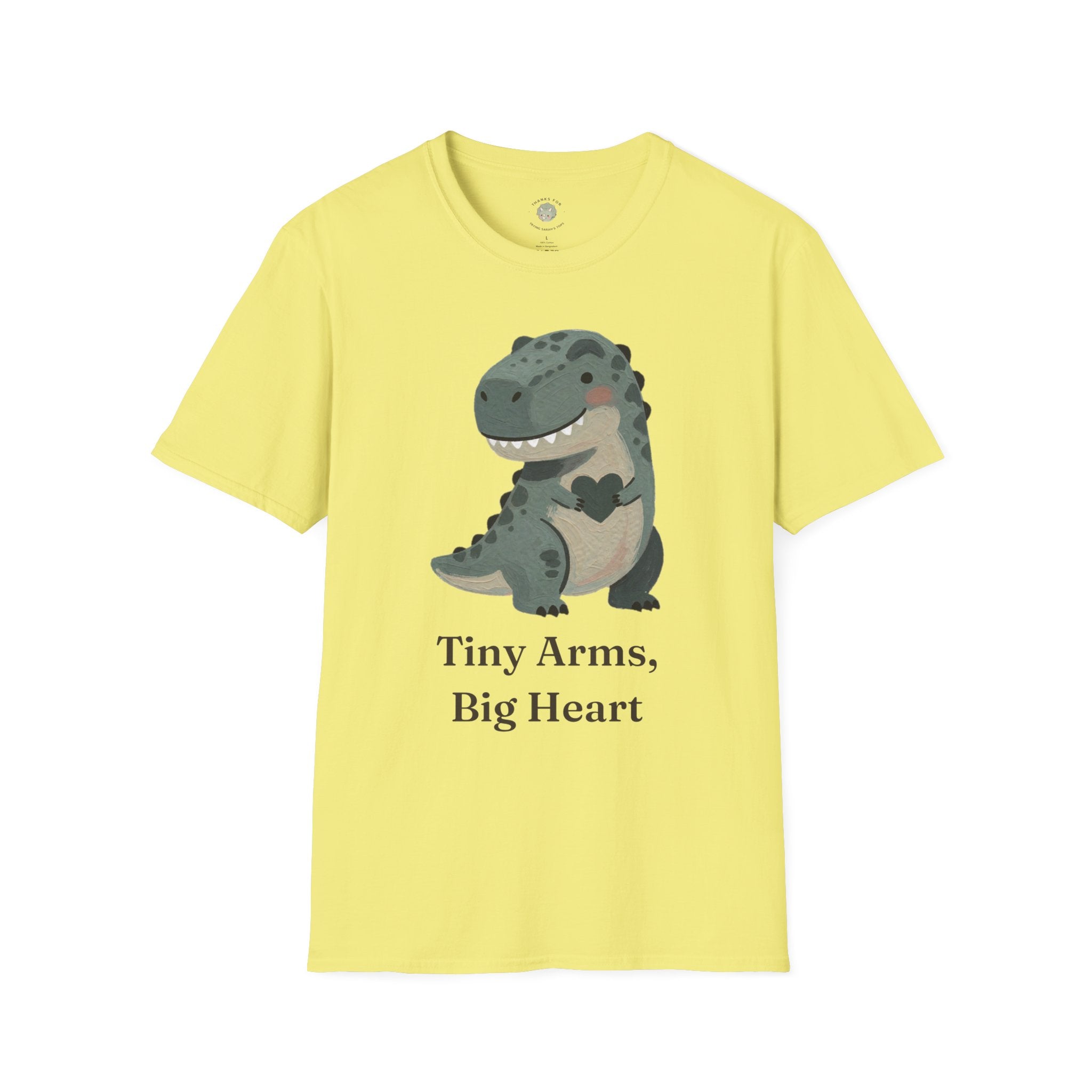 Tiny Arms, Big Heart T-Shirt — Cute Sweet T-Rex Love Graphic Tee