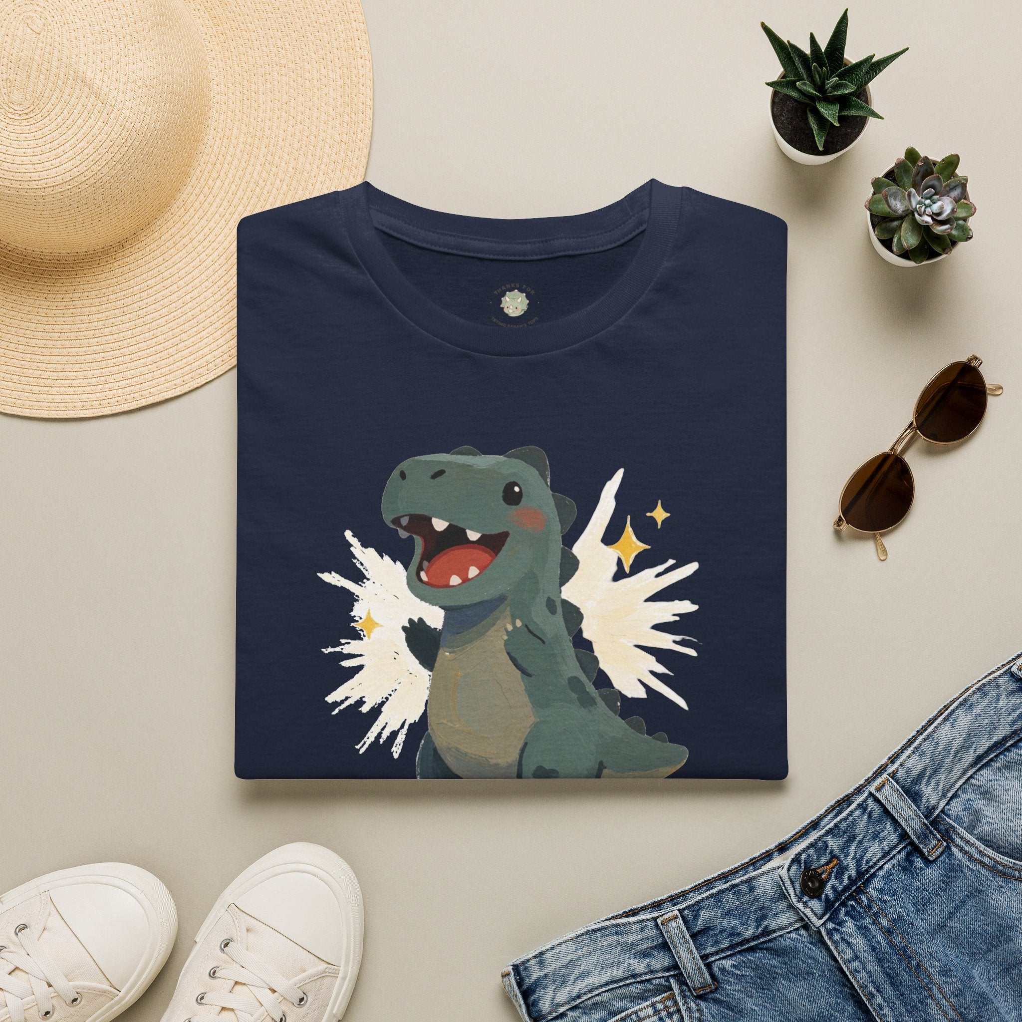 Dino-Mite T-Shirt — Cute Cheerful Dinosaur Pun Graphic Tee