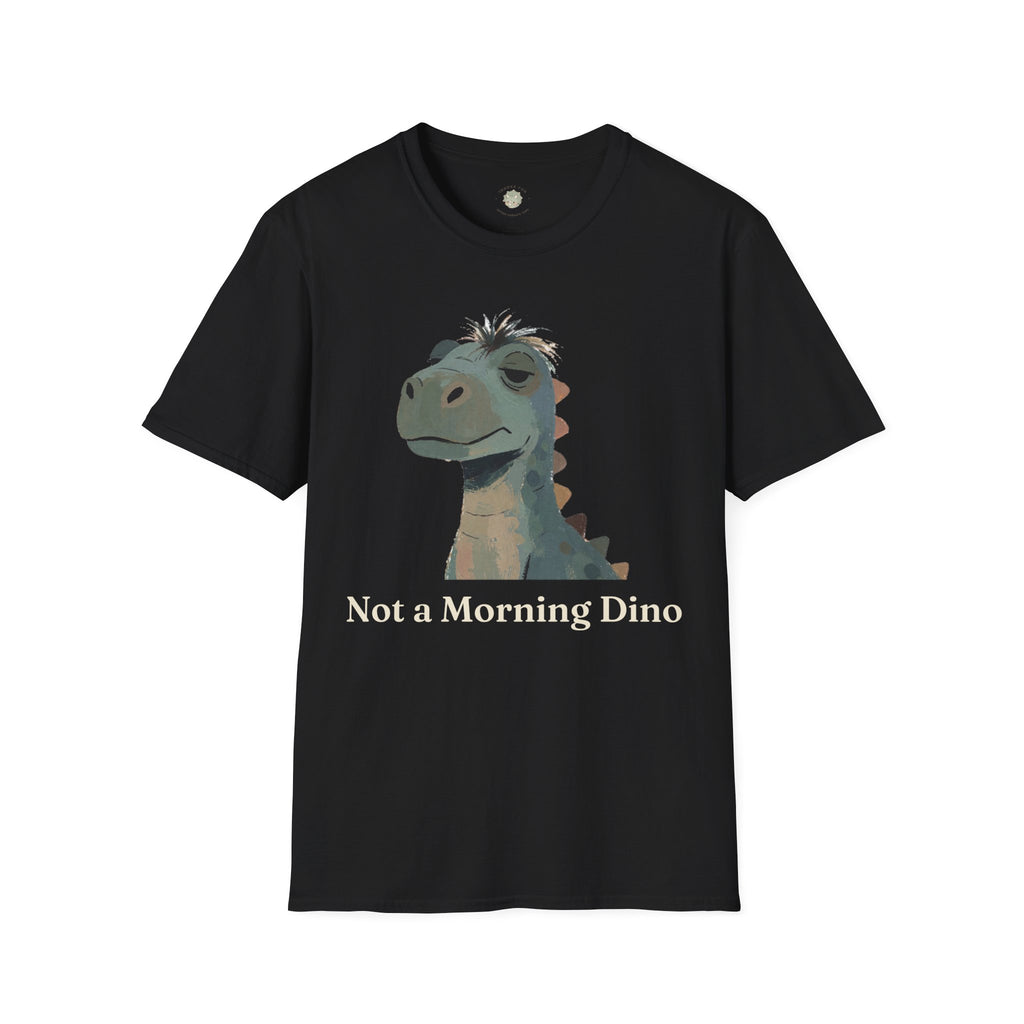 Not a Morning Dino T-Shirt — Funny Sleepy Dinosaur Graphic Tee