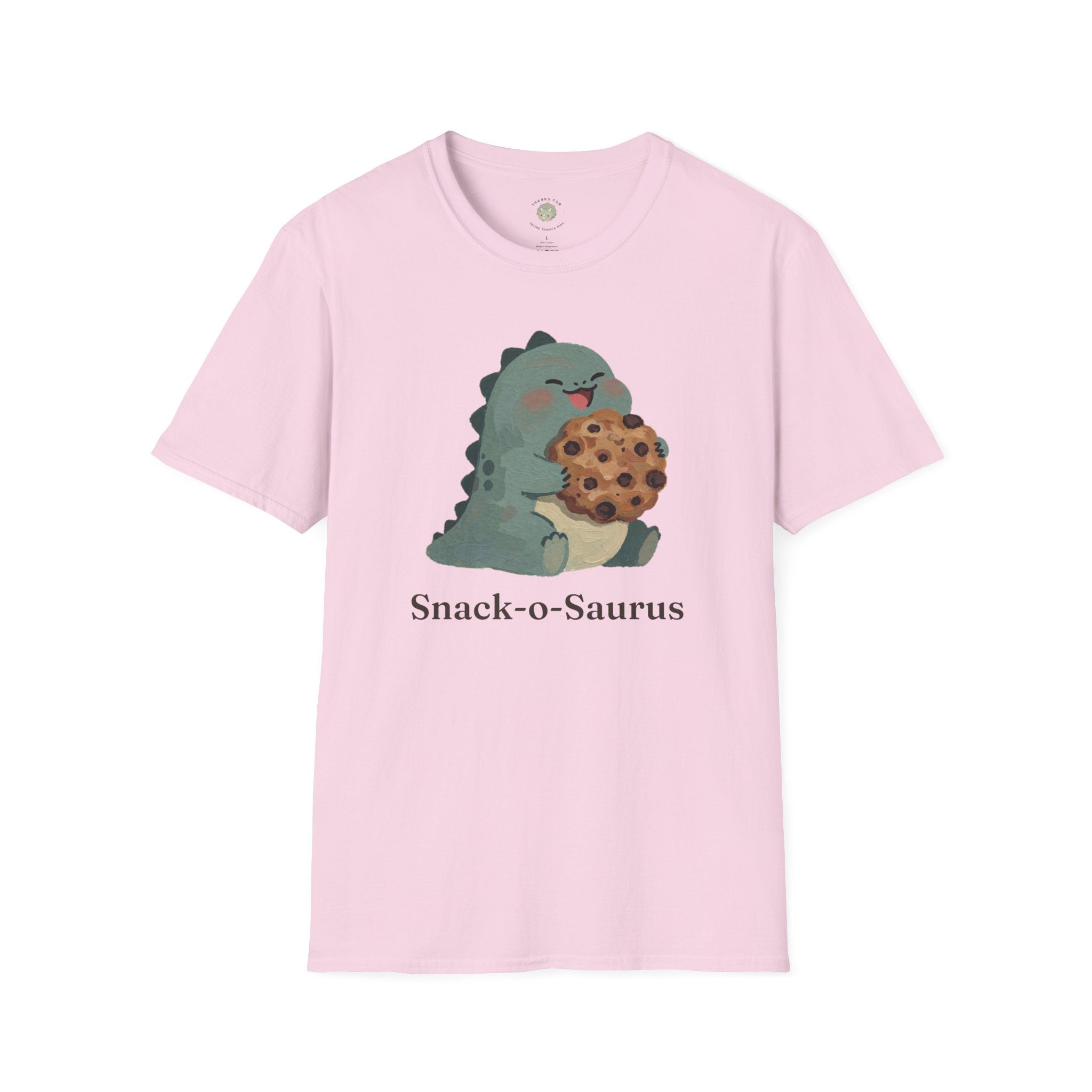 Snack-o-Saurus T-Shirt — Cute Cookie Dinosaur Snack Graphic Tee