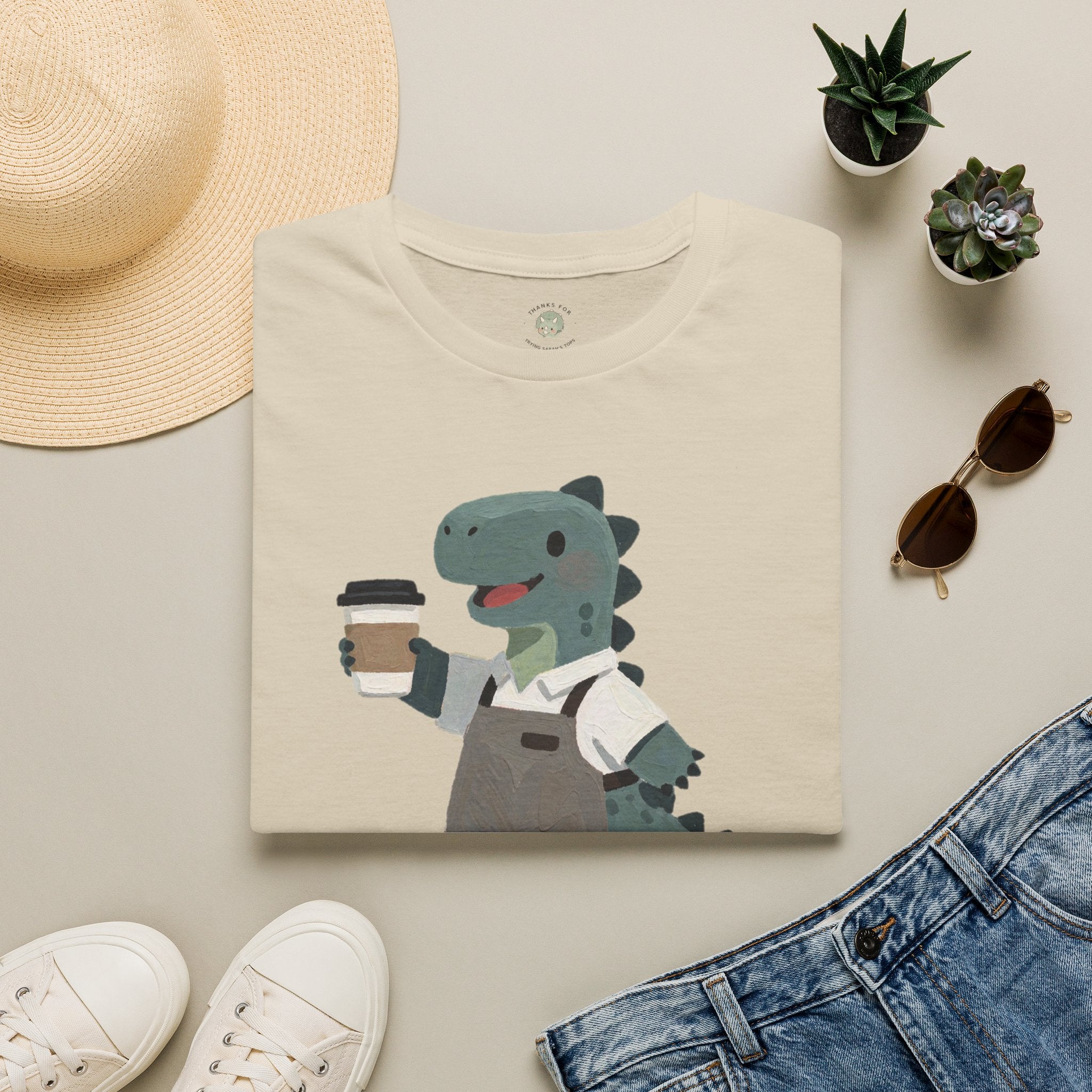 Rawr-ista T-Shirt — Funny Coffee Dinosaur Barista Graphic Tee