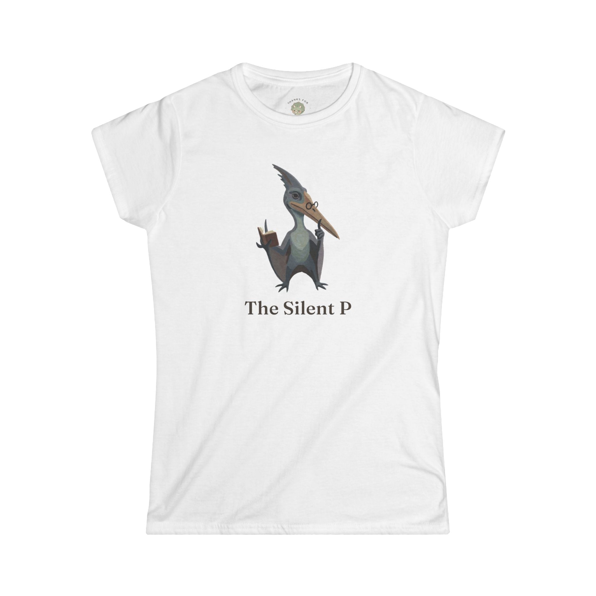 Women's The Silent P T-Shirt — Funny Pterodactyl Grammar Pun Graphic Tee