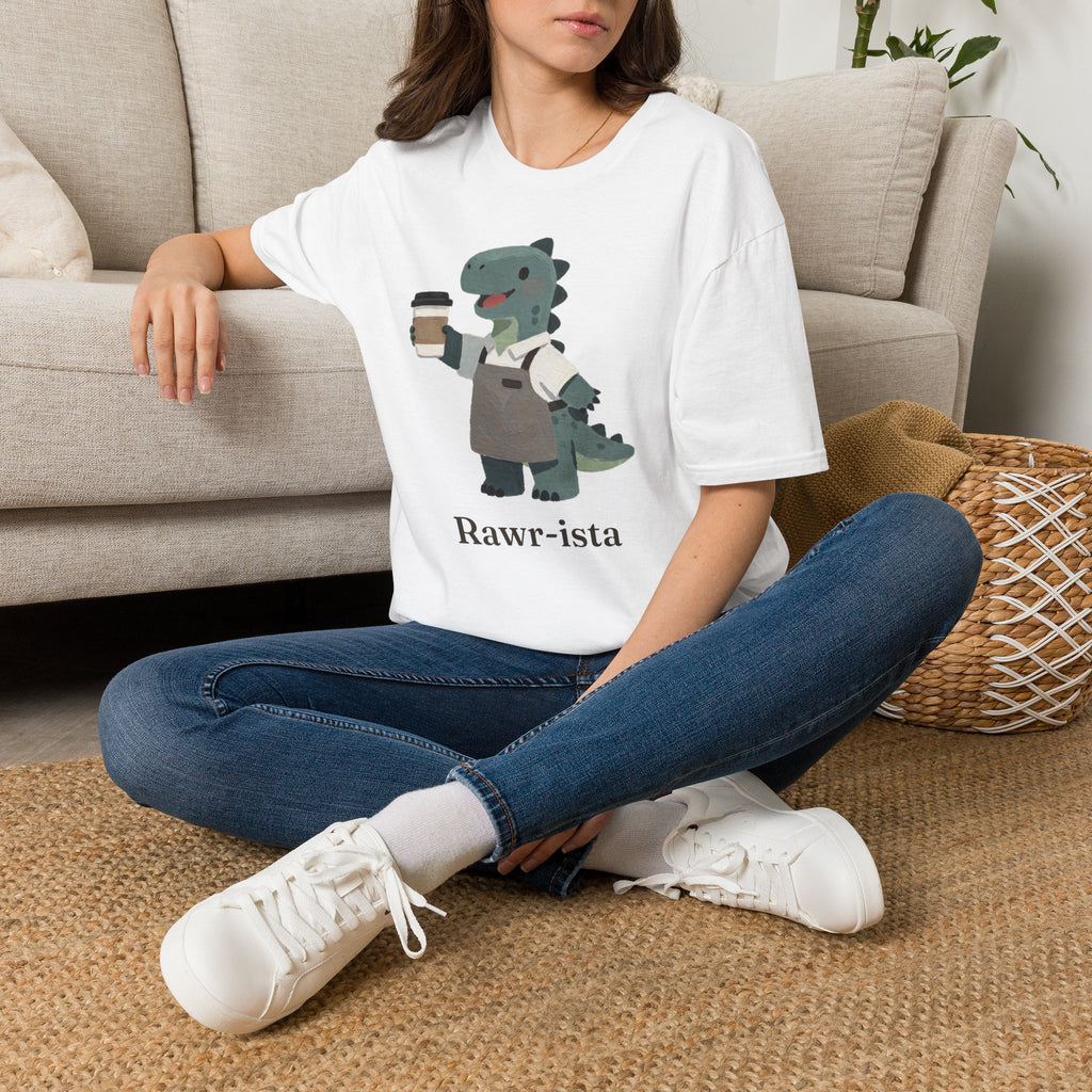 Rawr-ista T-Shirt — Funny Coffee Dinosaur Barista Graphic Tee
