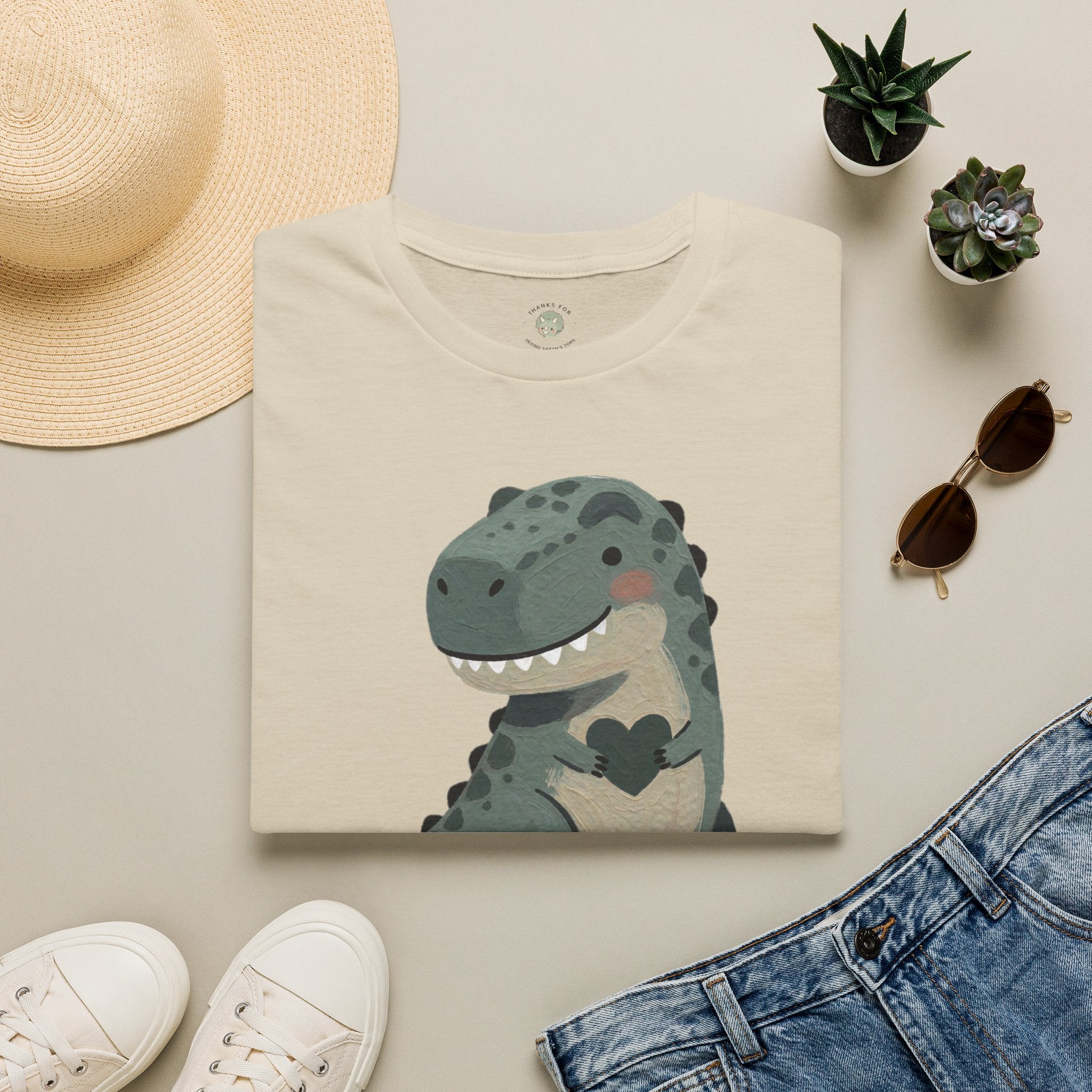 Tiny Arms, Big Heart T-Shirt — Cute Sweet T-Rex Love Graphic Tee