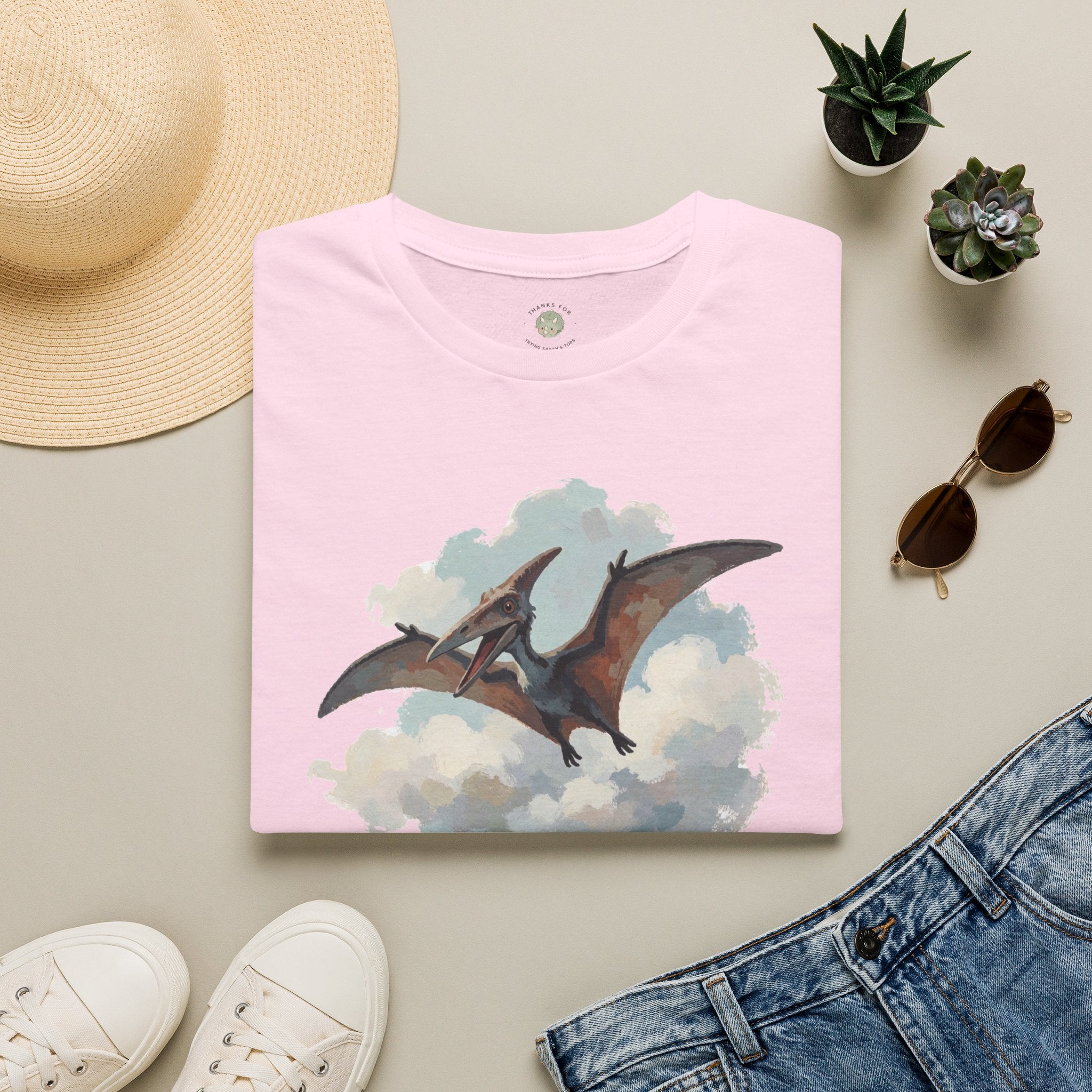 Dino-Soar T-Shirt — Cute Flying Pterodactyl Pun Graphic Tee