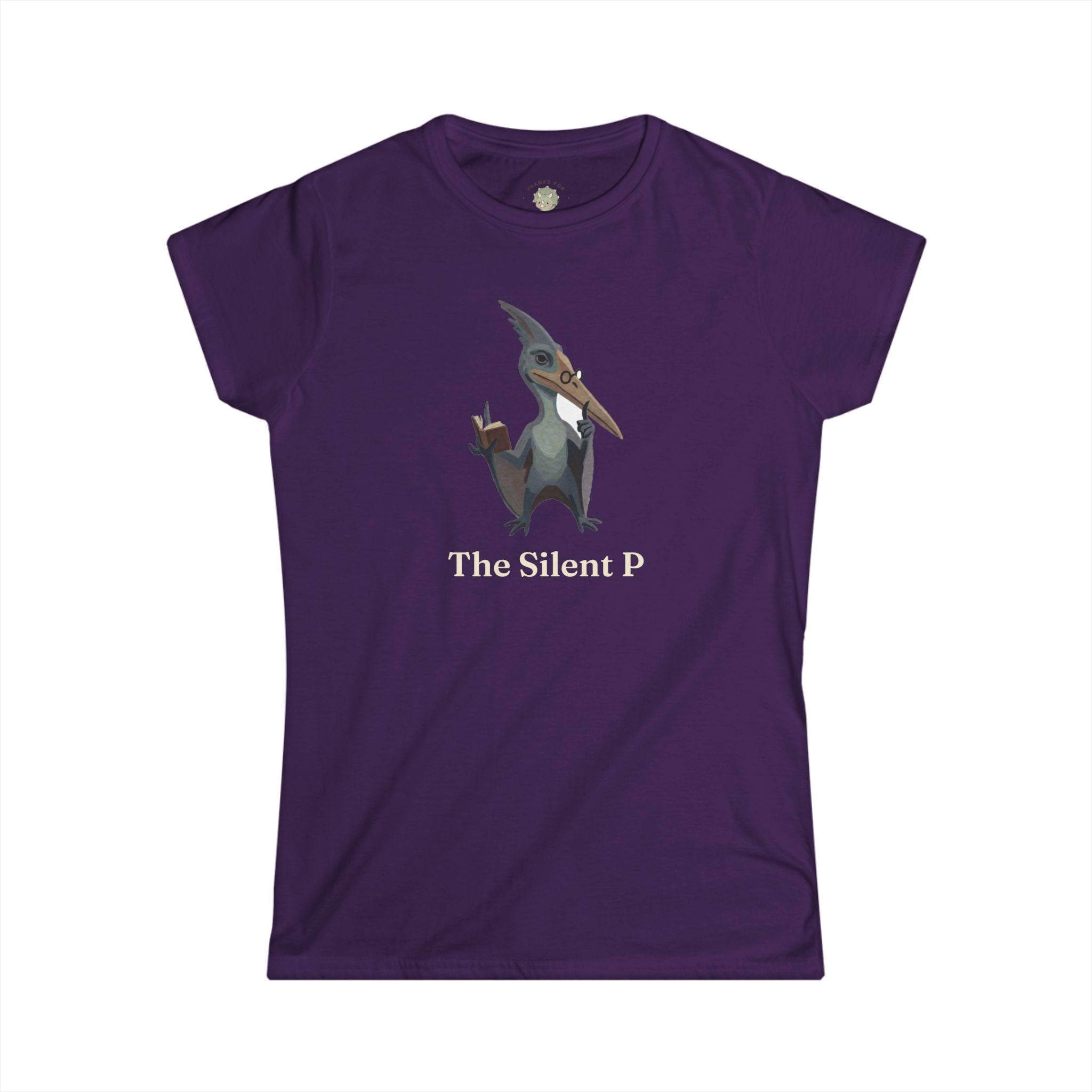 Women's The Silent P T-Shirt — Funny Pterodactyl Grammar Pun Graphic Tee