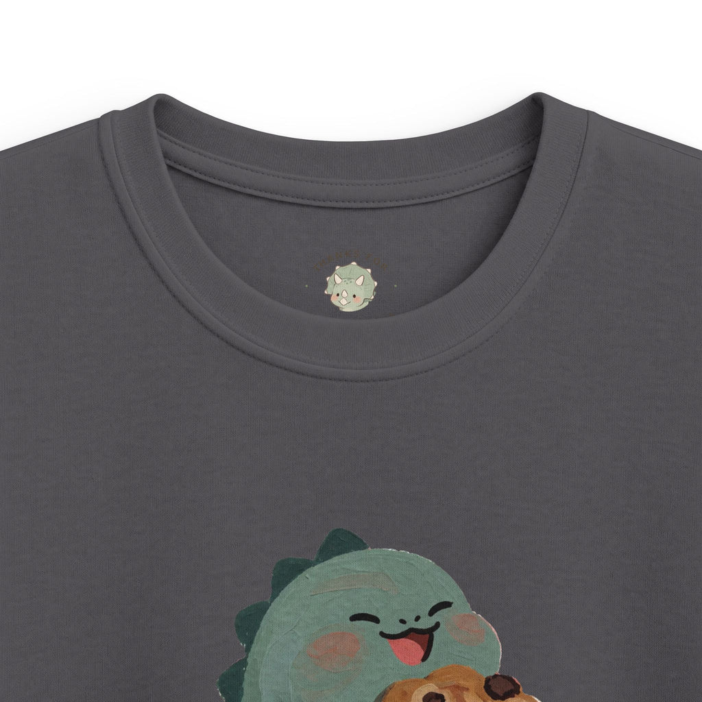 Kids Snack-o-Saurus T-Shirt — Cute Cookie Dinosaur Snack Graphic Tee