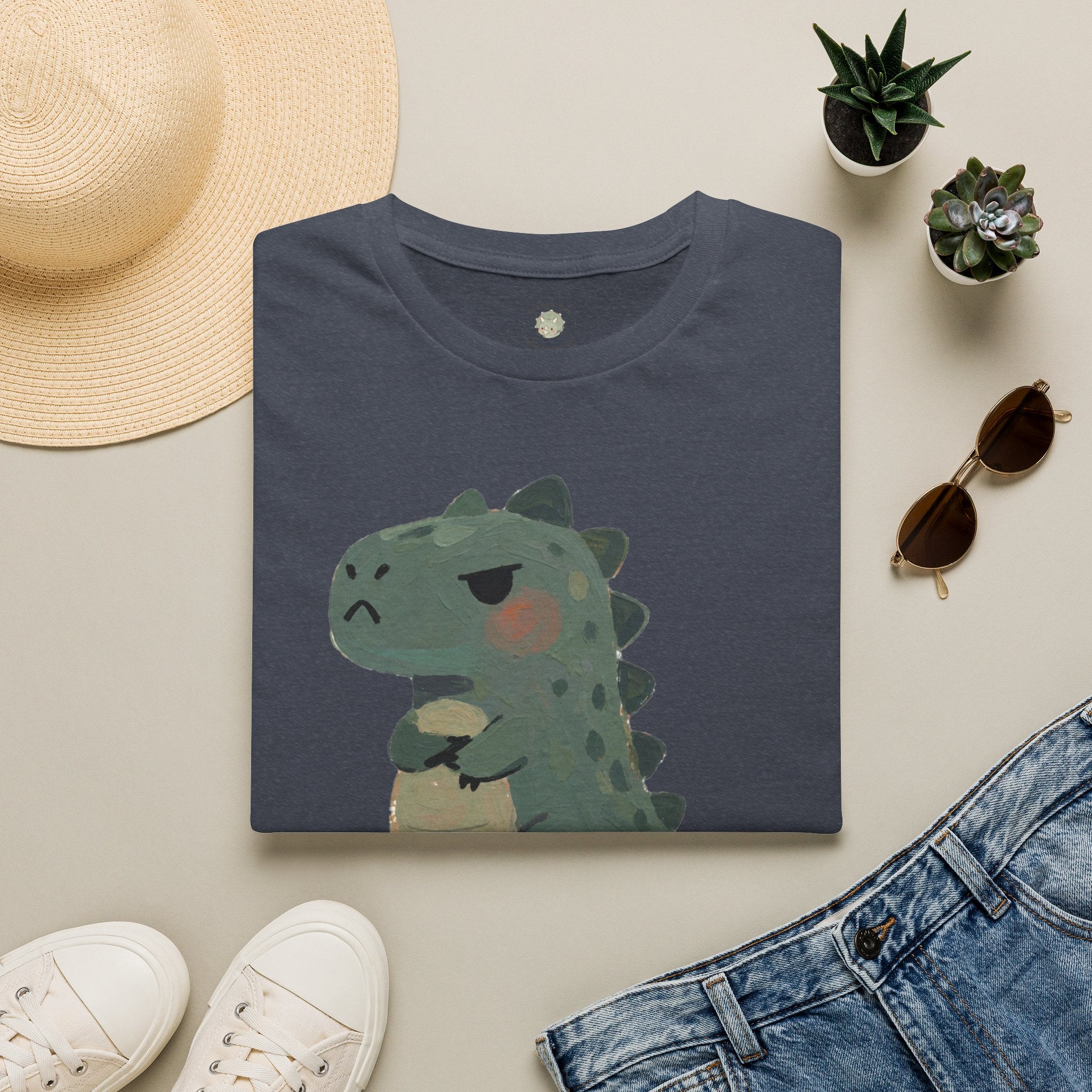 Hangry-Saurus T-Shirt — Funny Hungry Grumpy Dinosaur Graphic Tee