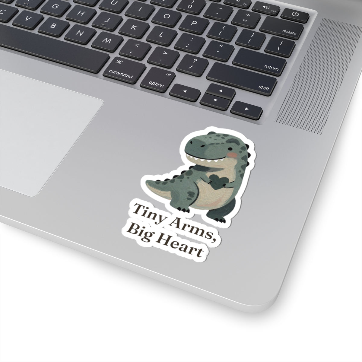 Tiny Arms, Big Heart Sticker — Cute Sweet T-Rex Love Vinyl Sticker