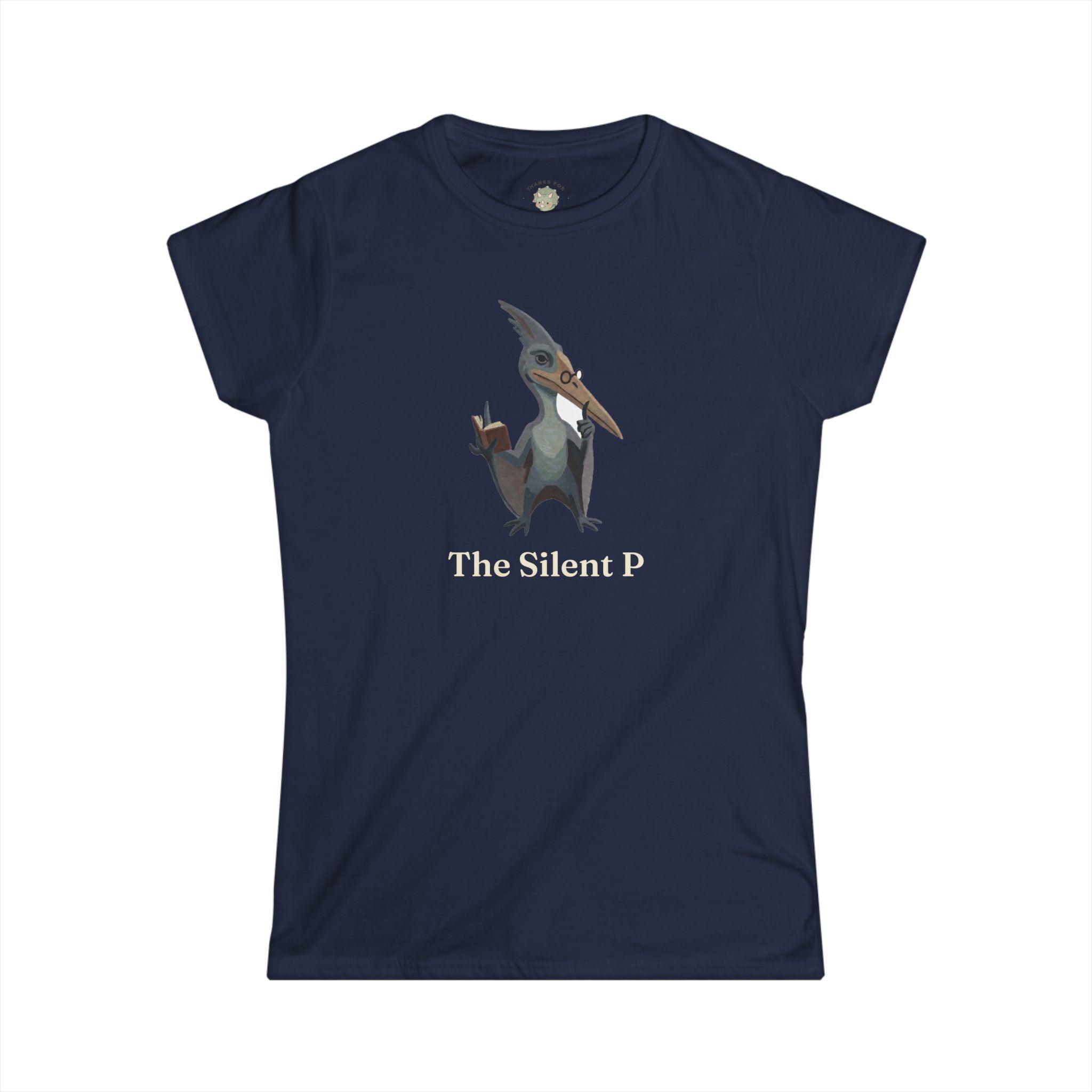 Women's The Silent P T-Shirt — Funny Pterodactyl Grammar Pun Graphic Tee