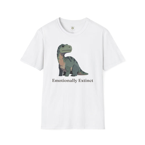 Emotionally Extinct T-Shirt — Funny Deadpan Dinosaur Graphic Tee