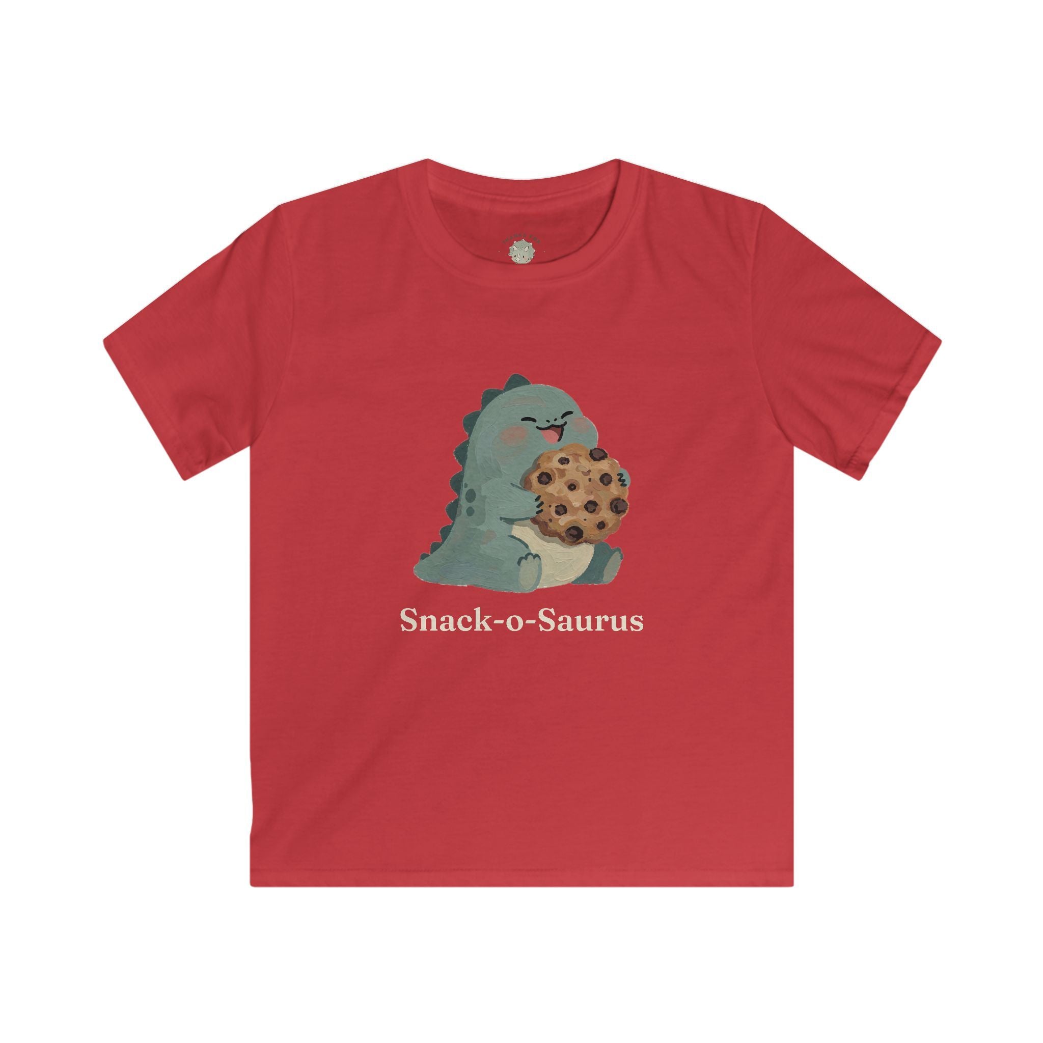Kids Snack-o-Saurus T-Shirt — Cute Cookie Dinosaur Snack Graphic Tee