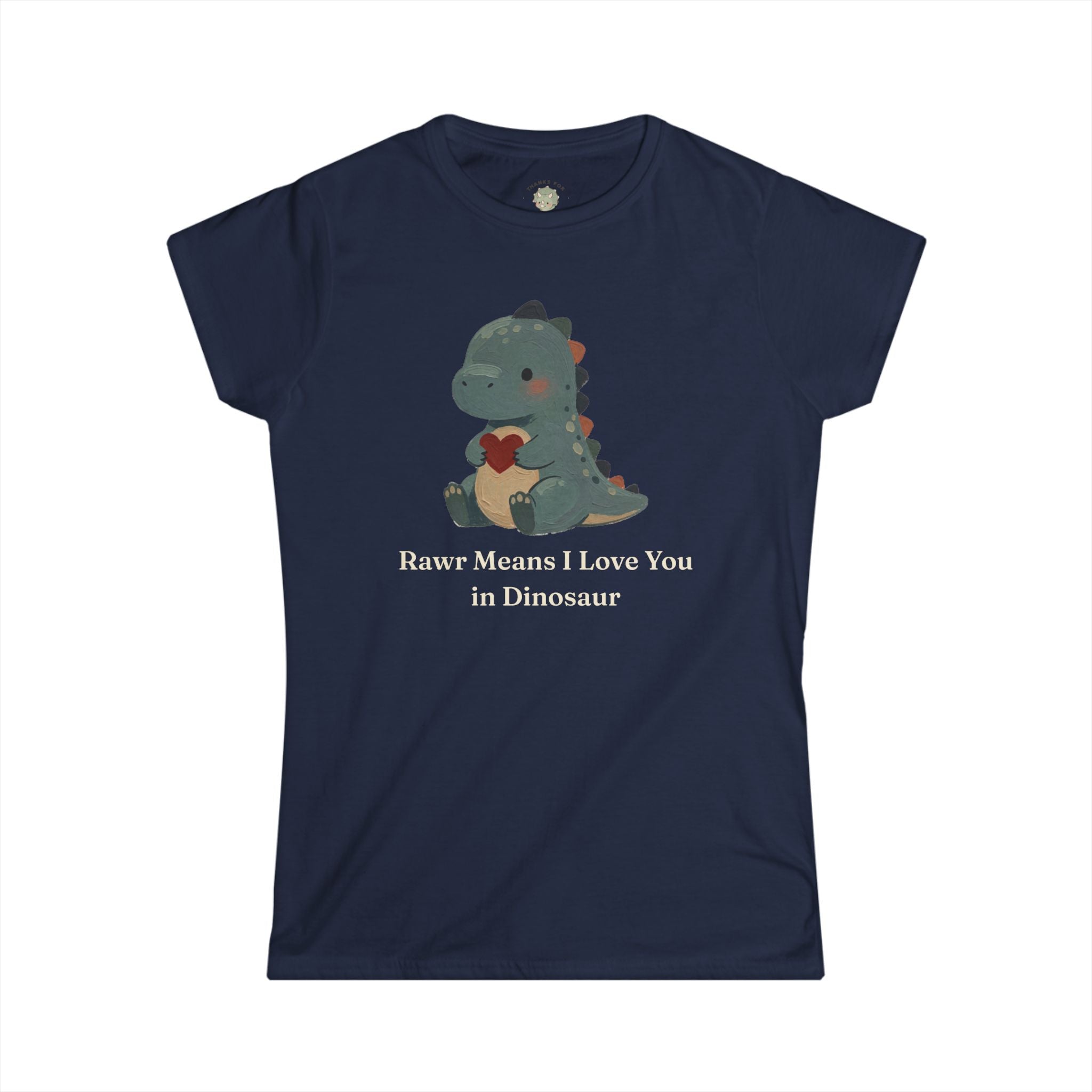 Women's Rawr Means I Love You T-Shirt — Cute Dinosaur Love Graphic Tee