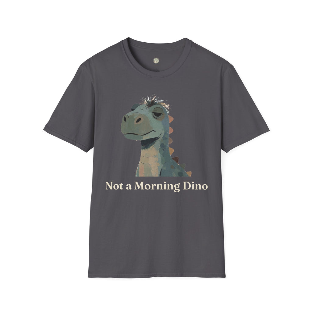 Not a Morning Dino T-Shirt — Funny Sleepy Dinosaur Graphic Tee