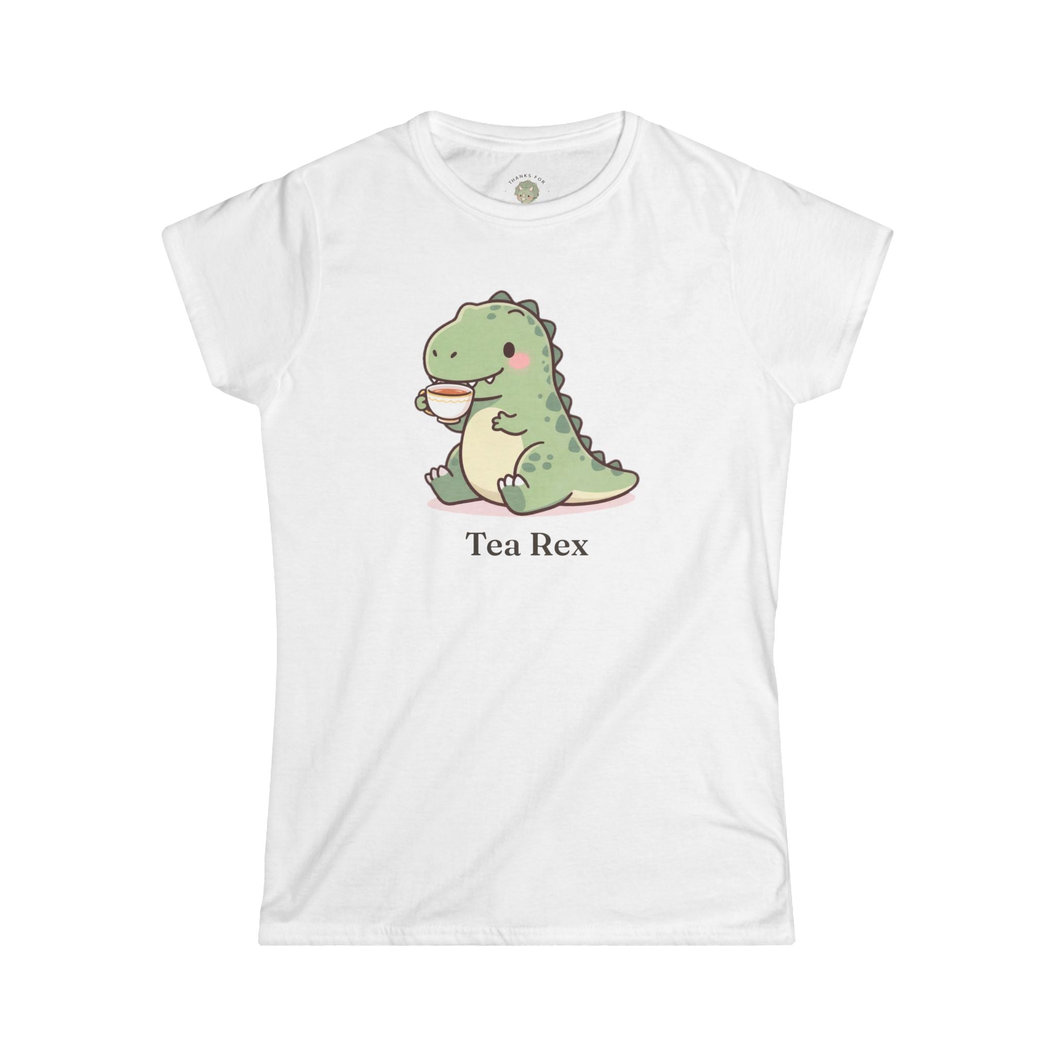 Women's Tea Rex T-Shirt — Cute Dinosaur Tea Lover Graphic Tee